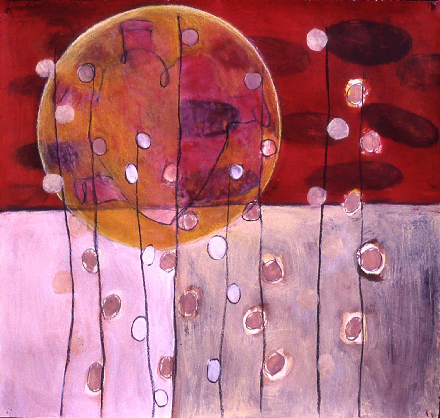 'Scape', 20" x 20", mixed media on paper