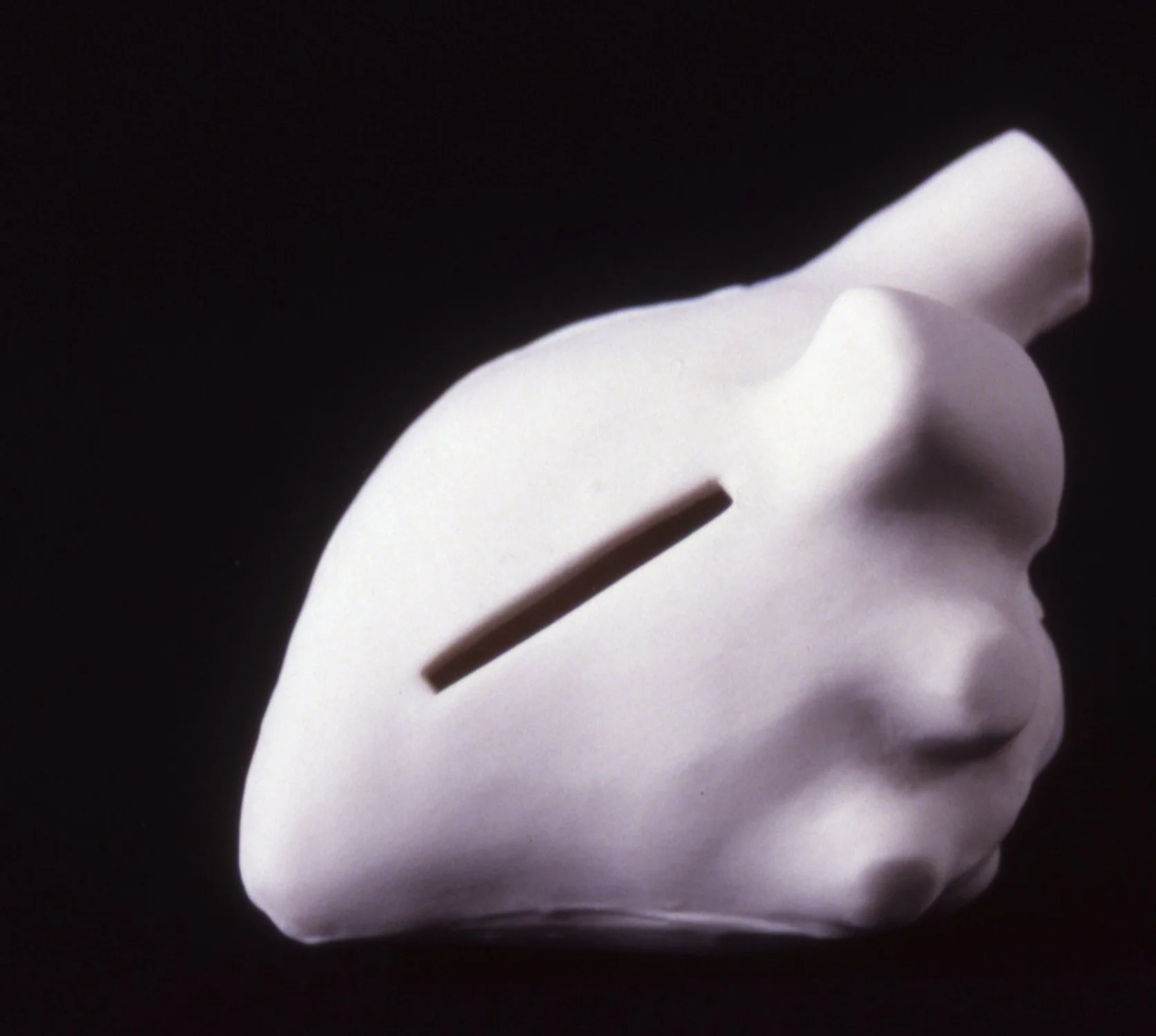 'Prophecy', porcelain heart, 4" x 5" x 4"