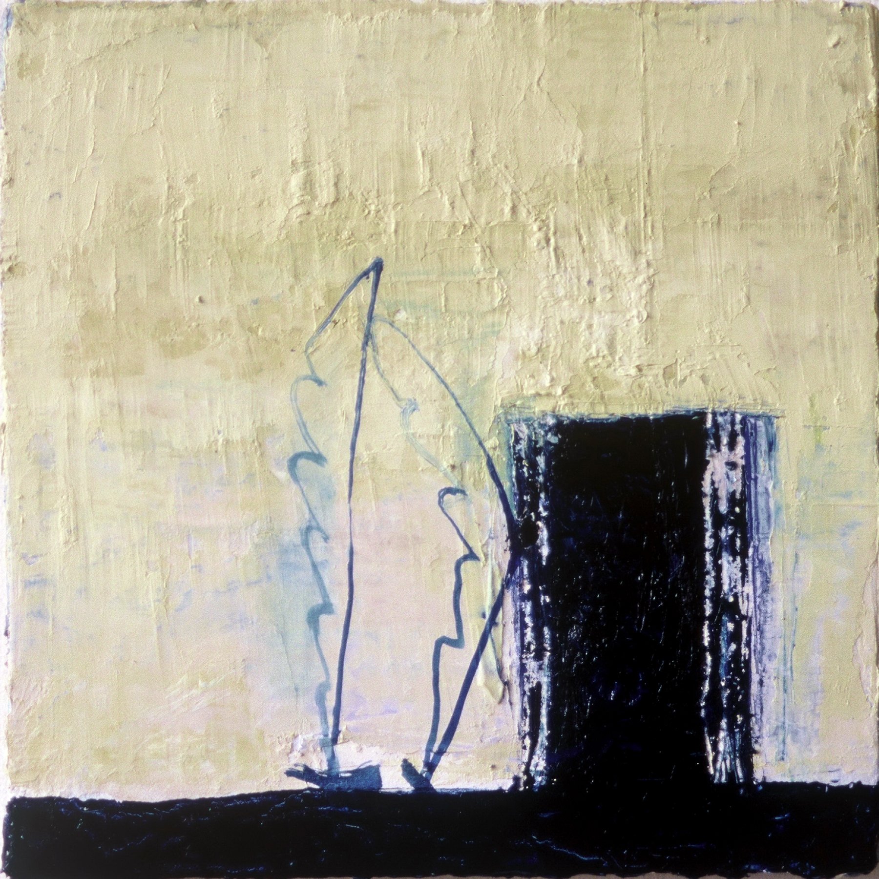 'Ikaros I', 10" x 10", encaustic on canvas, 2001 (private collection)