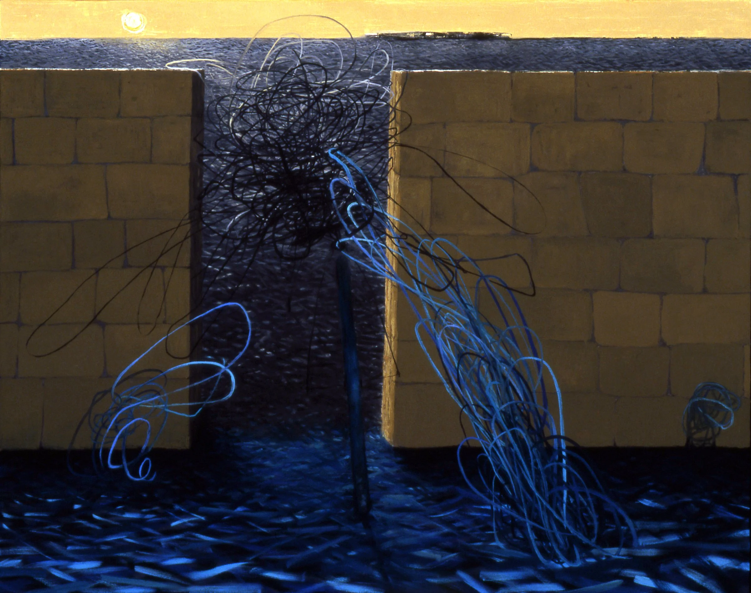 'Black vs Blue', 60" x 48", oil on canvas, 2007