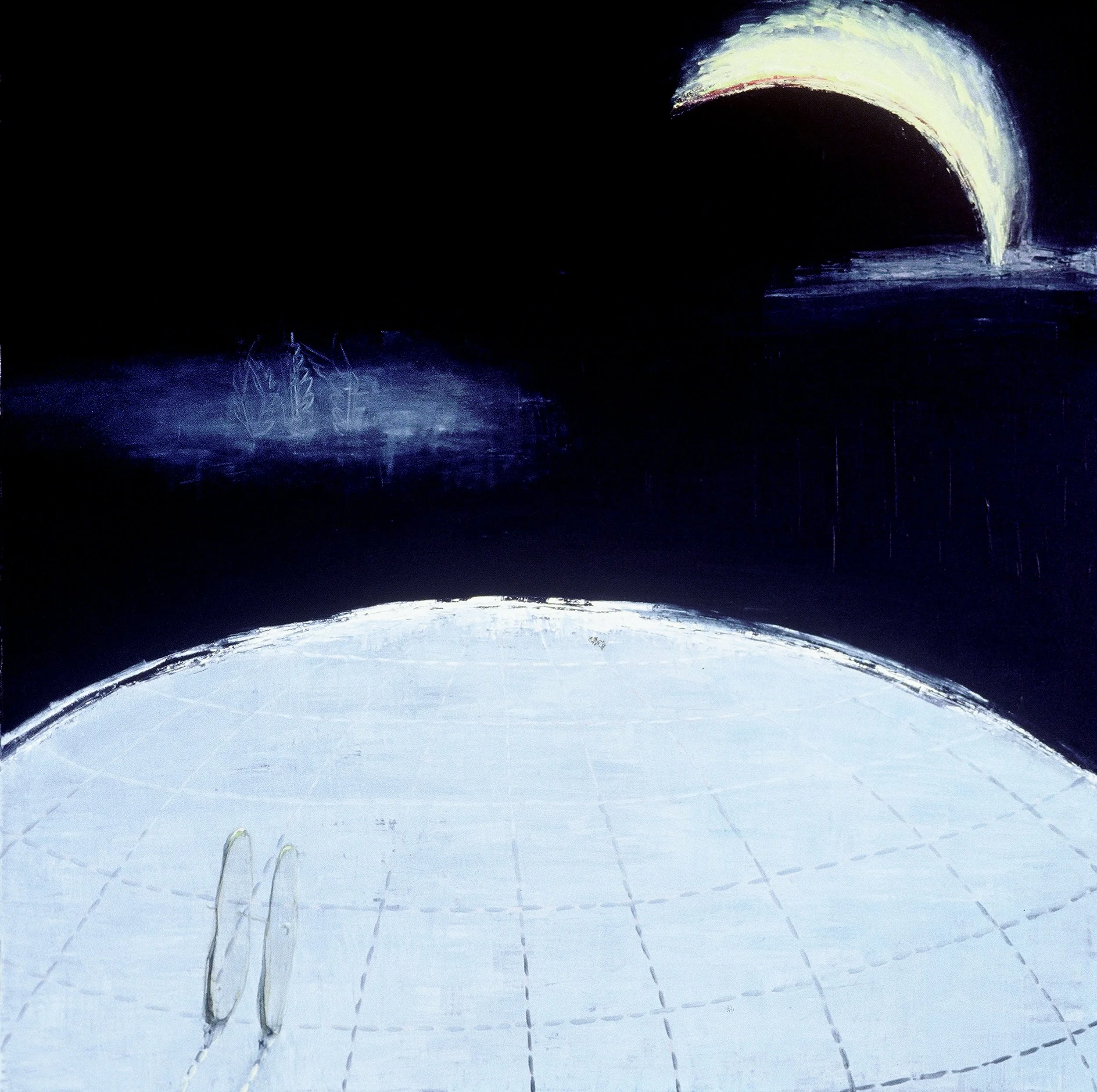 'Here', 50" x 50", oil on canvas, 2001