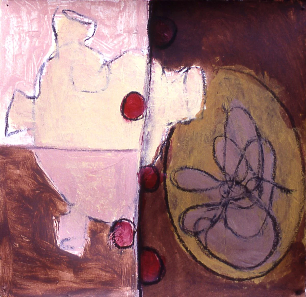 'Study', 8" x 8", mixed media on paper