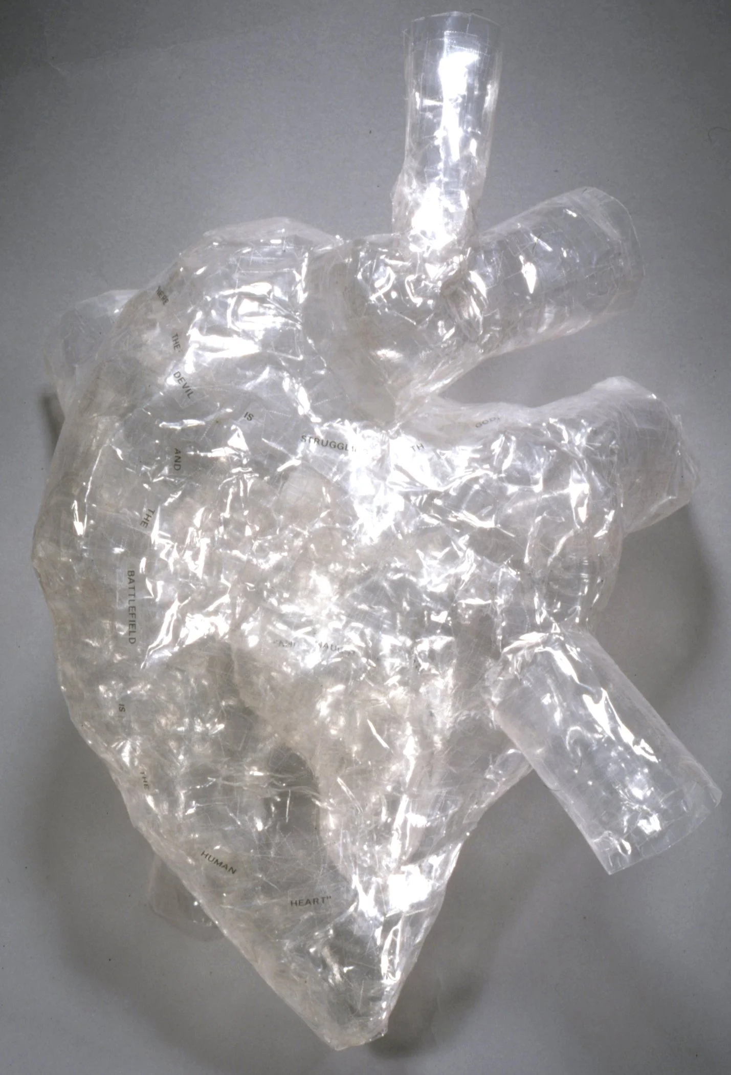 'By Heart', 18" x 14", scotch tape sculpture