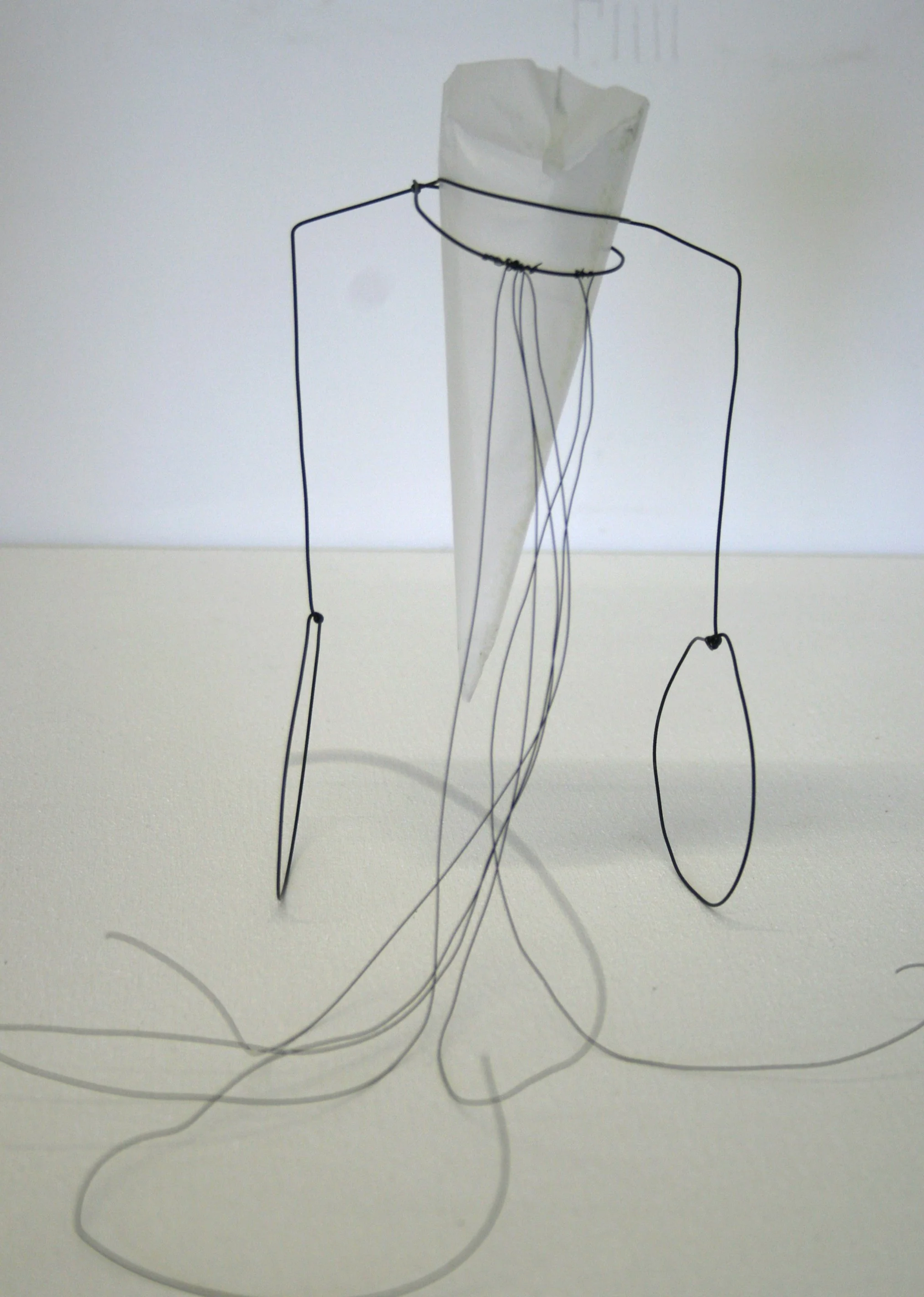 'Amphorae, 10" x 10" x 8", wire + glassine paper