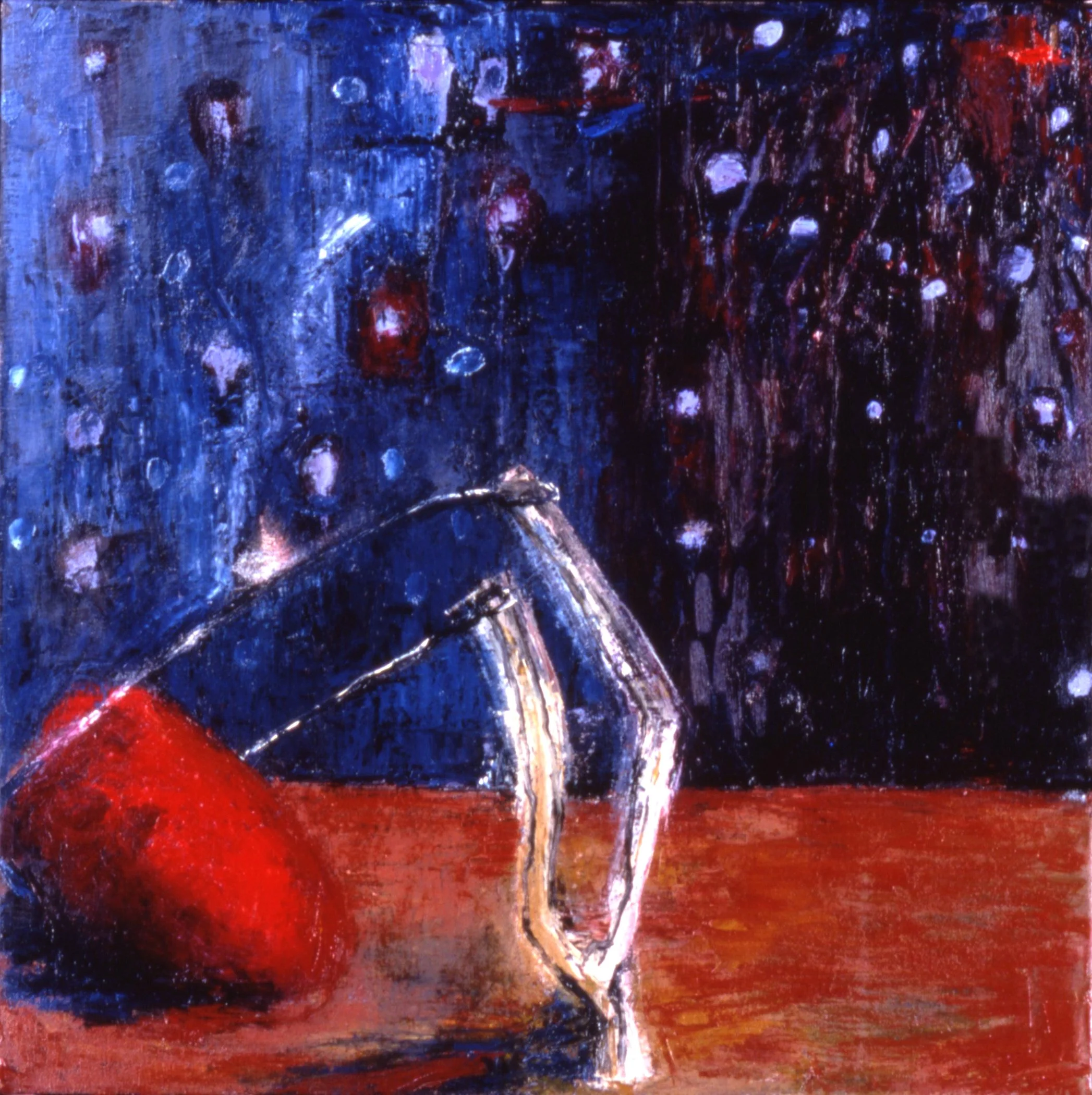'Momentum, 22" x 22", encaustic + oil on canvas, 1998 (private collection)