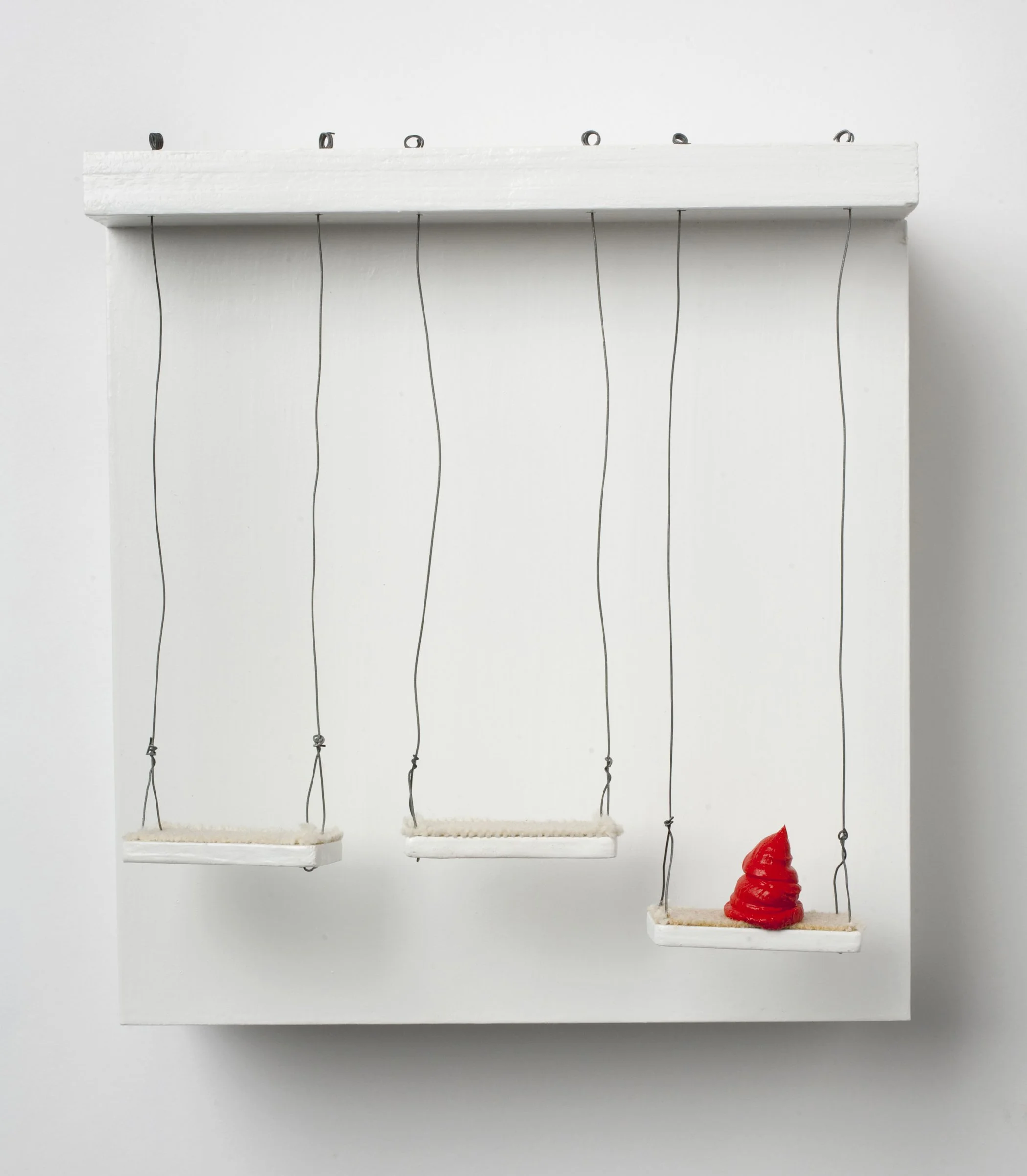 '1965', 6.5" x 6", oil on canvas on wood, wire, 2010