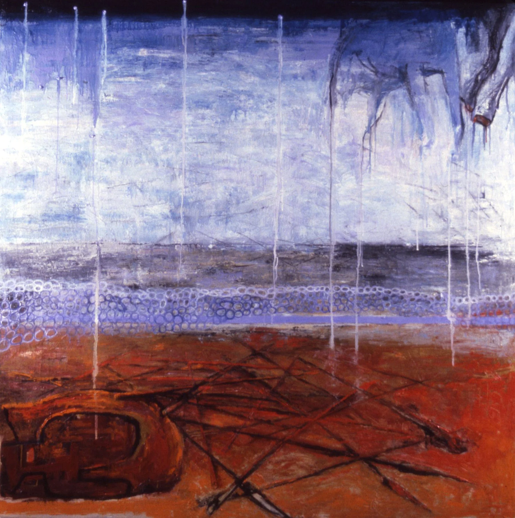 'Horses of Achilleus', 60" x 60", oil on canvas, 1999 