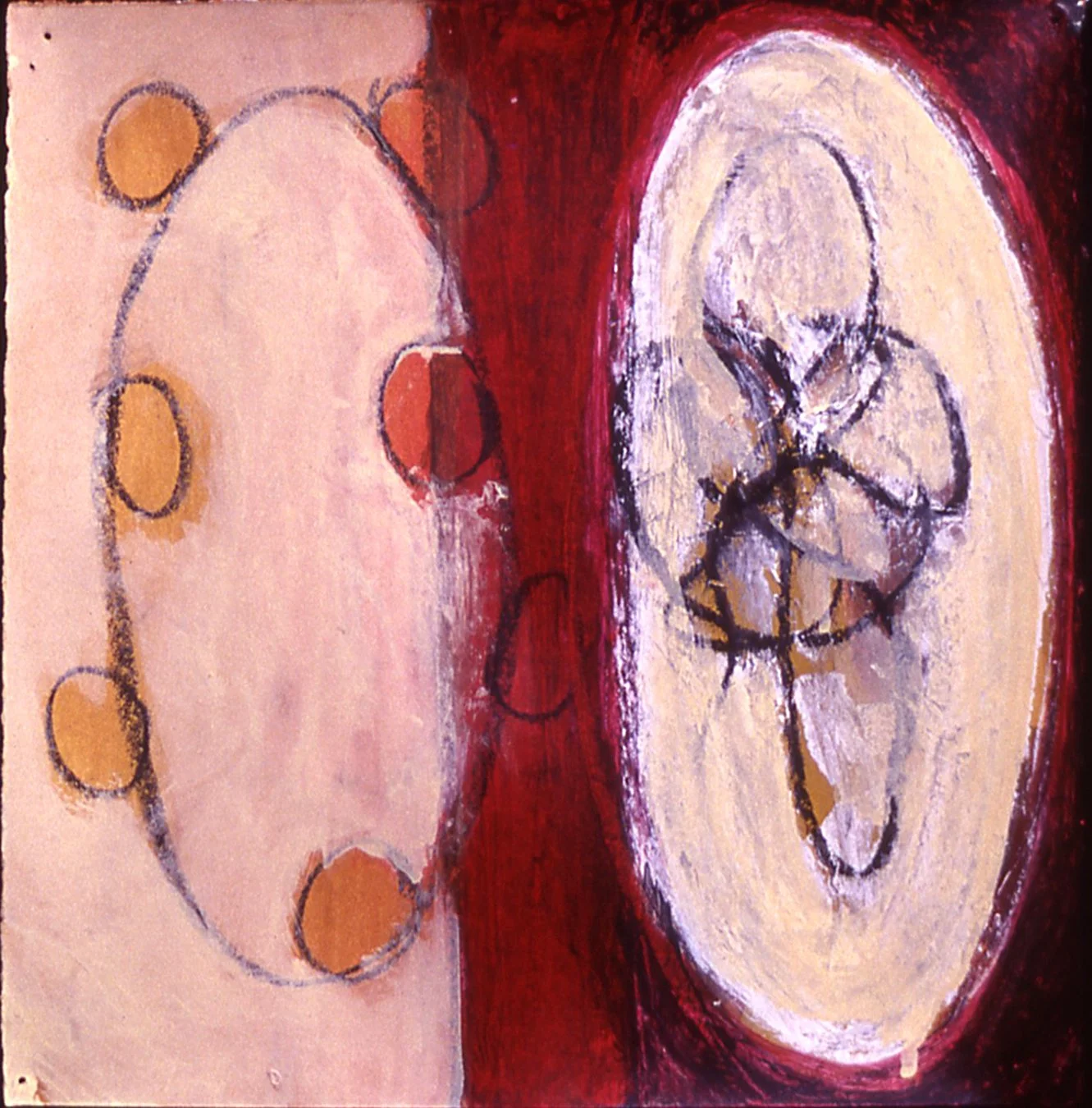 'Study' II, 8" x 8", mixed media on paper