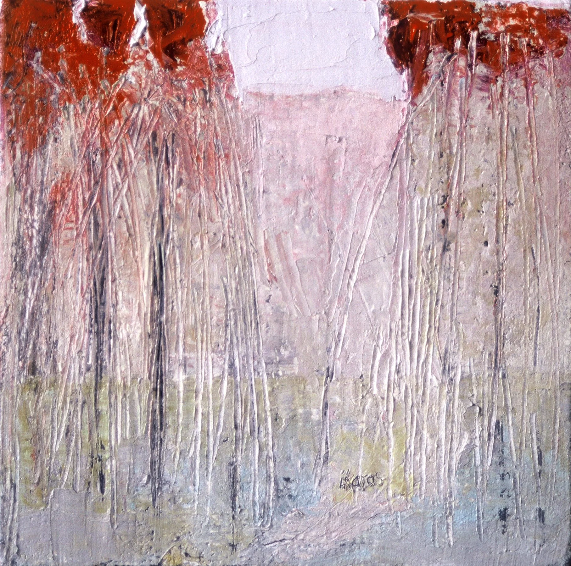 'Ikaros IX, 10" x 10", encaustic on canvas, 2001 (private collection)