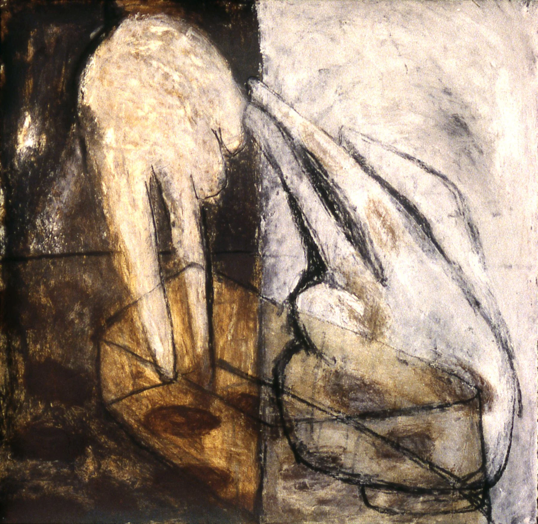 'Directions', 20" x 20", mixed media on paper