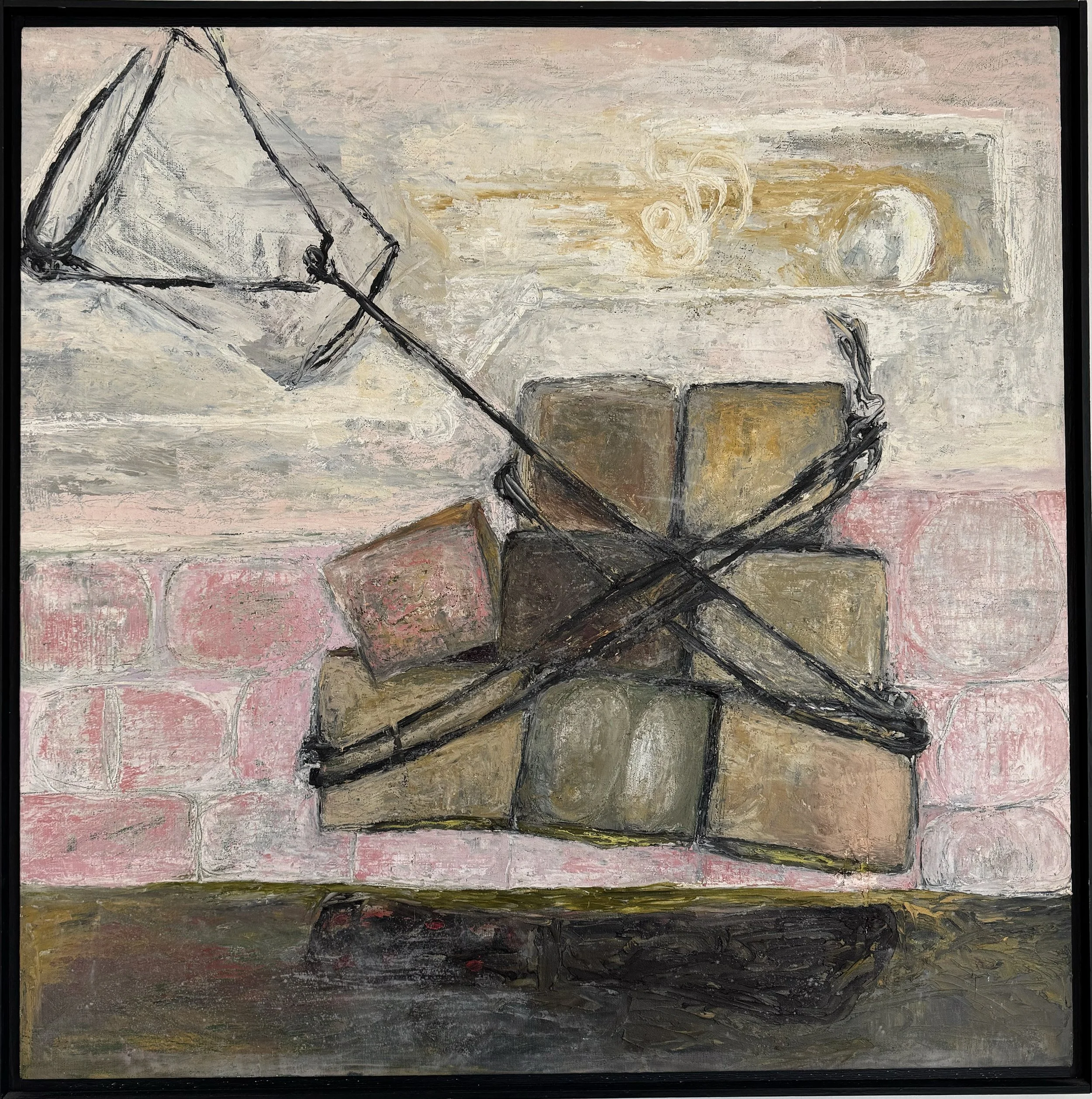 'Hoist, 28" x 28", oil on canvas, 1996