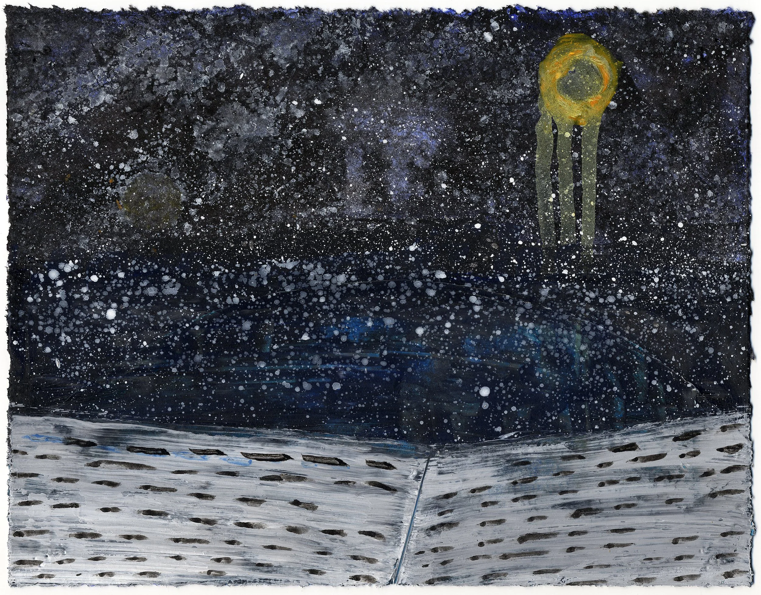 'Creation II' (five ages of man) 8" x 6" mixed media on paper (private collection)