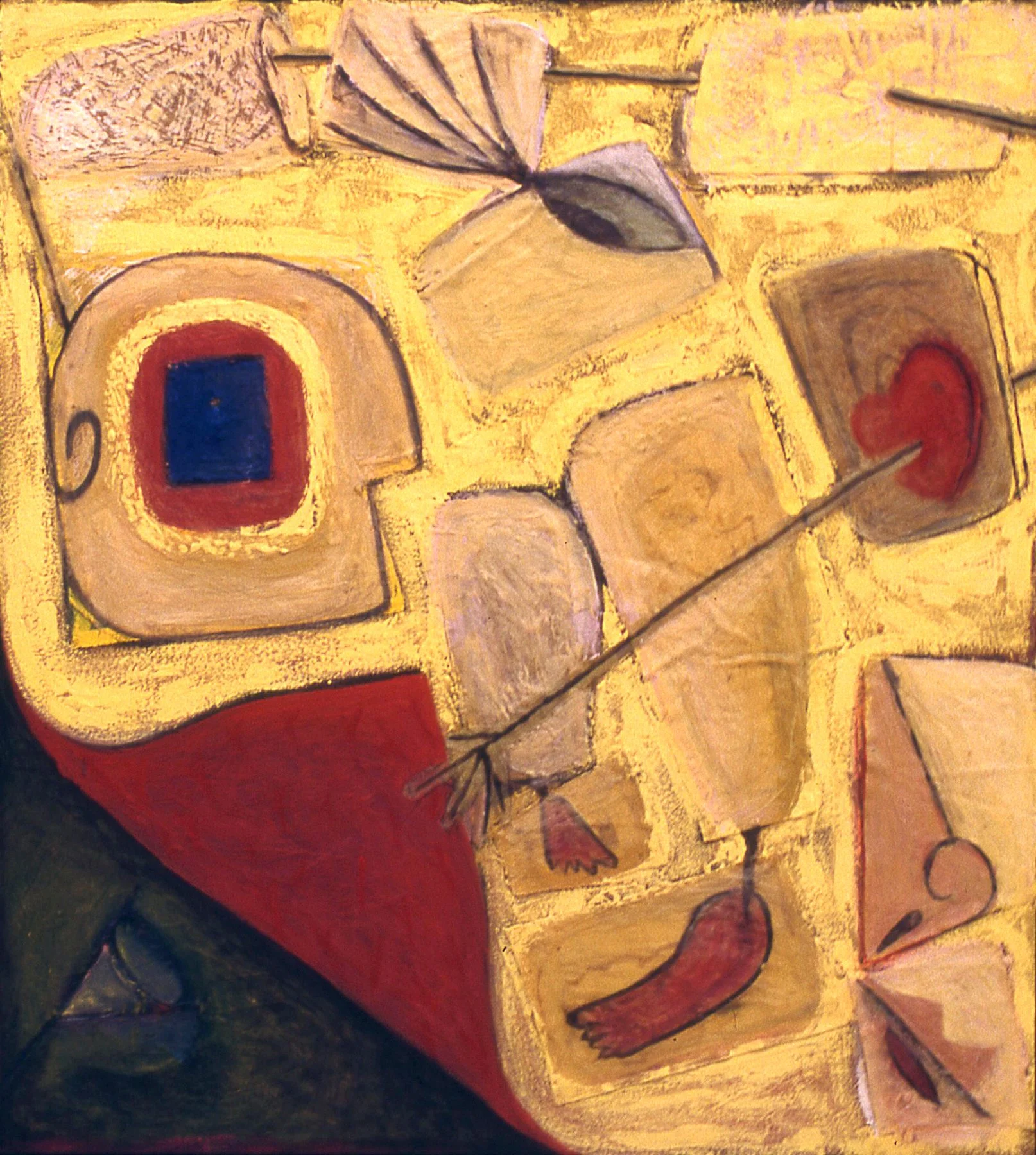 'Epiderm II', 36" x 36", encaustic on canvas, 1992