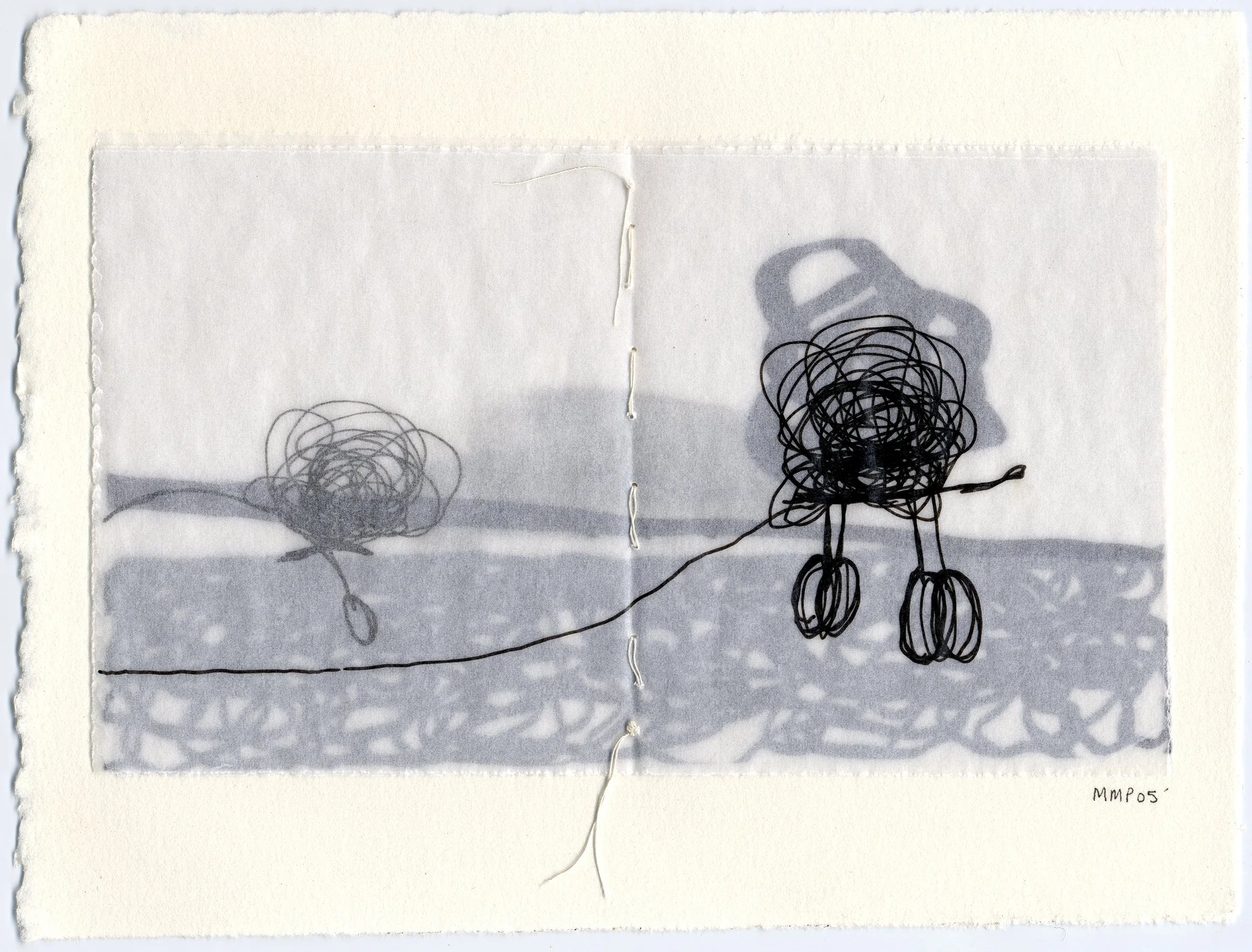 'Quantum XVI'  7" x 5", marker on glassine paper (private collection)