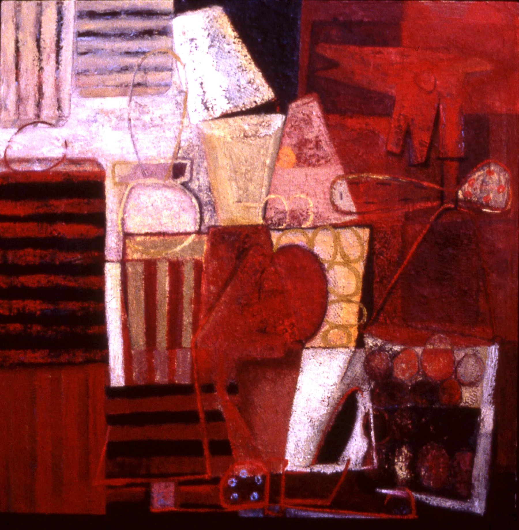 'The Way It Seemed To Be', 50" x 50", oil + wax on canvas, 1996