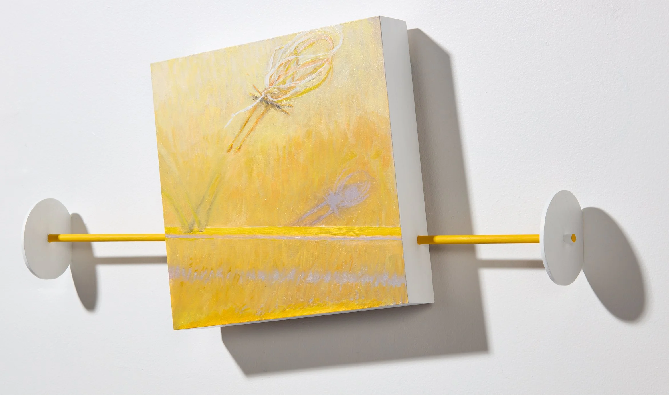 'A Point of View', painting, quarter view, 18.5" x 18" x 2.5", oil on wood, 2026