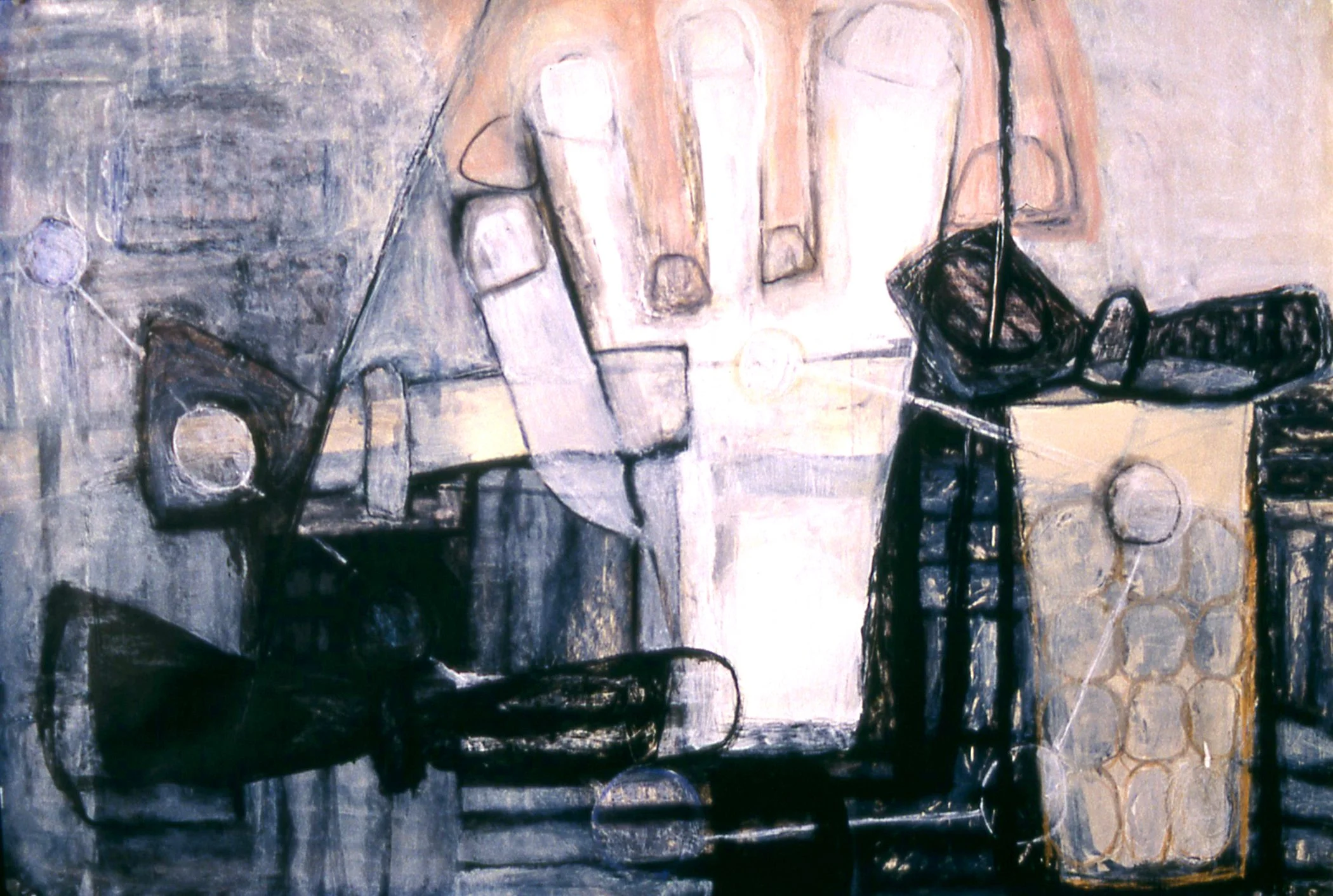 'Step', 60" x 40", mixed media on paper