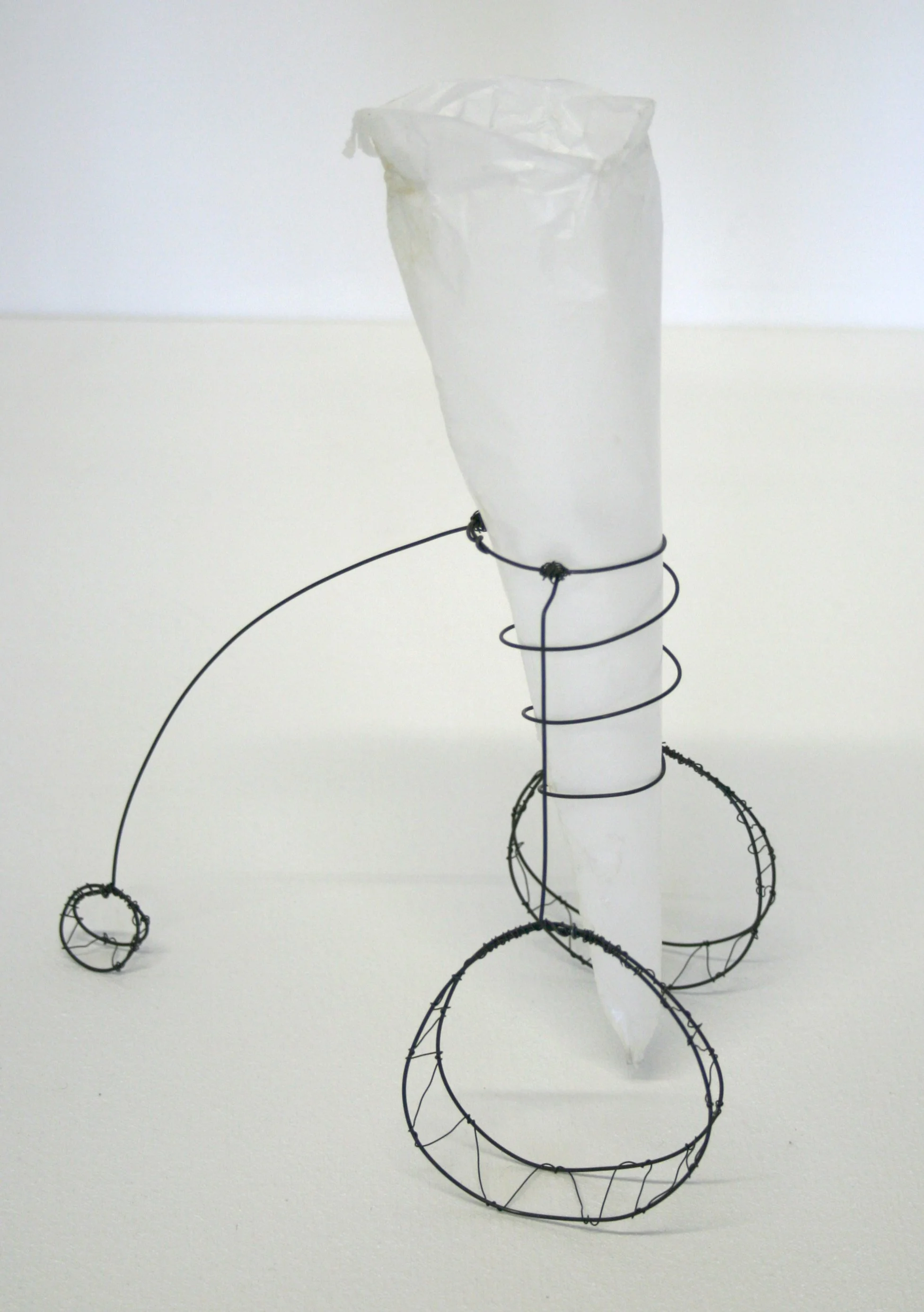 'Tricycle', 4" x 11" x 8", wire + glassine paper, 2007