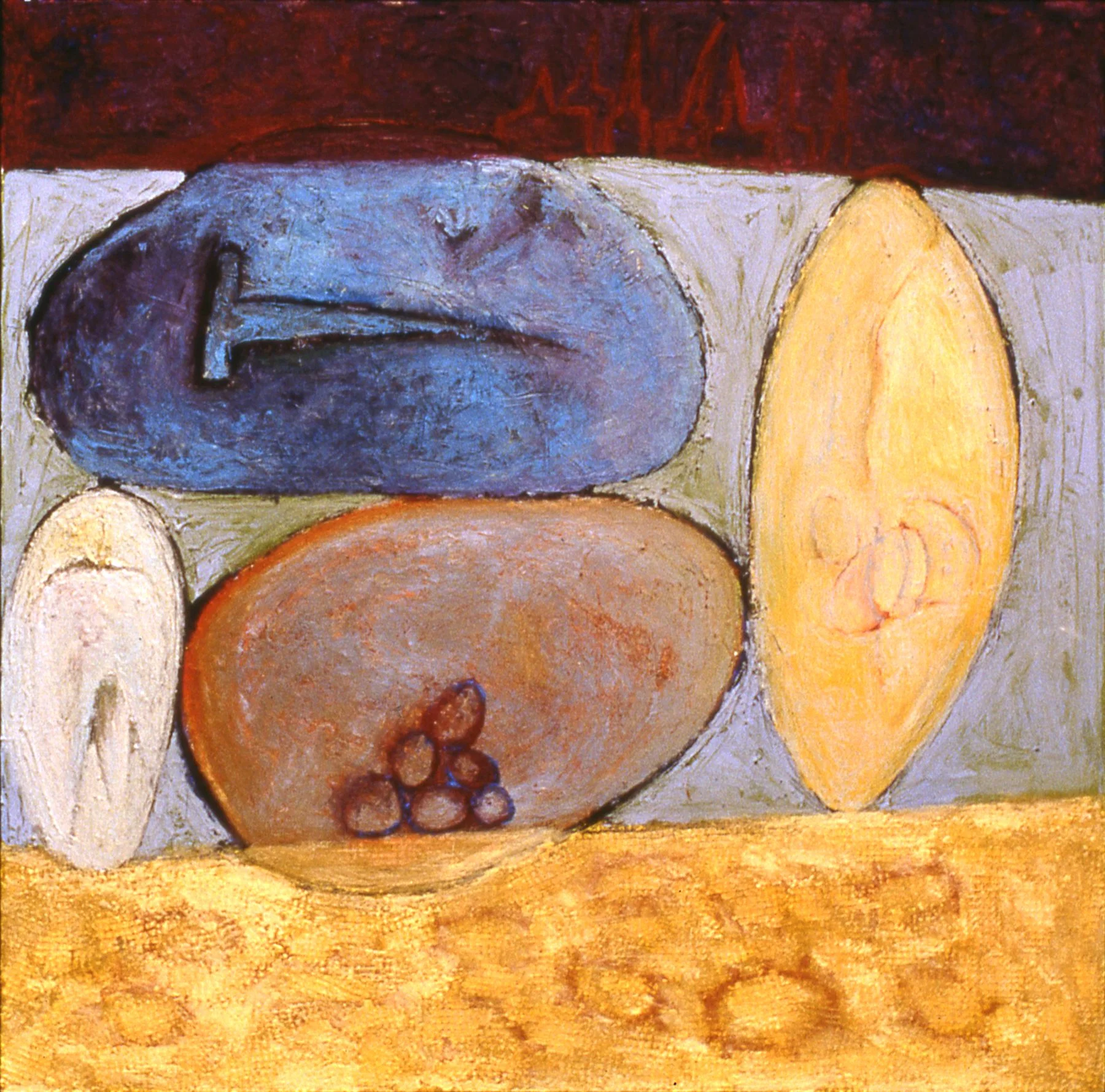 'Probabilities', 36" x 36", encaustic on canvas, 1995 (private collection)