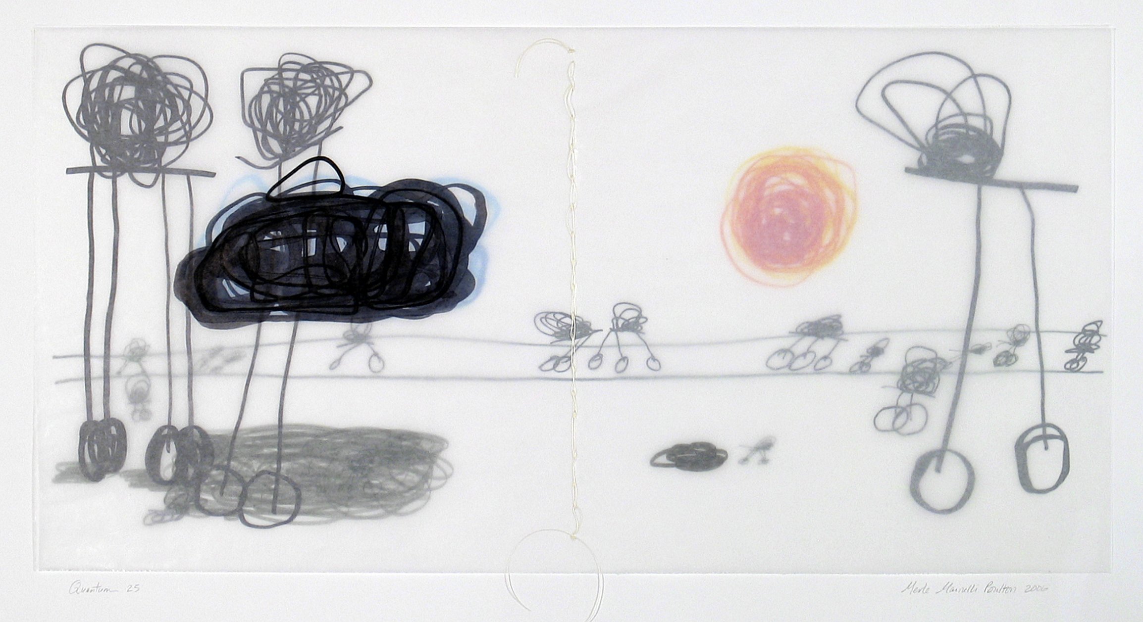 'Quantum XXIV' 28" x 16", marker on glassine paper (private collection)