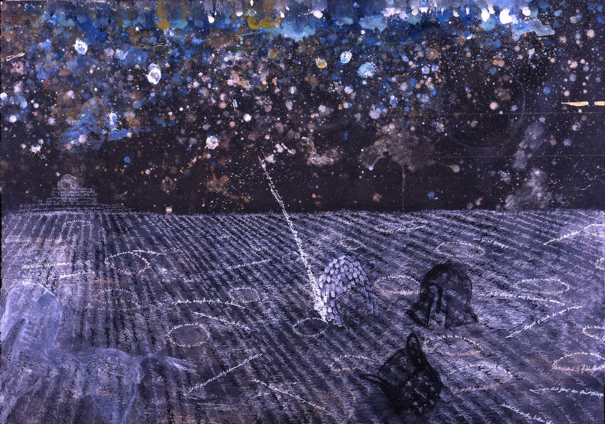 The Iliad, Book Ten   'The Doloneia', mixed media on paper, 40”x 30”, 2002