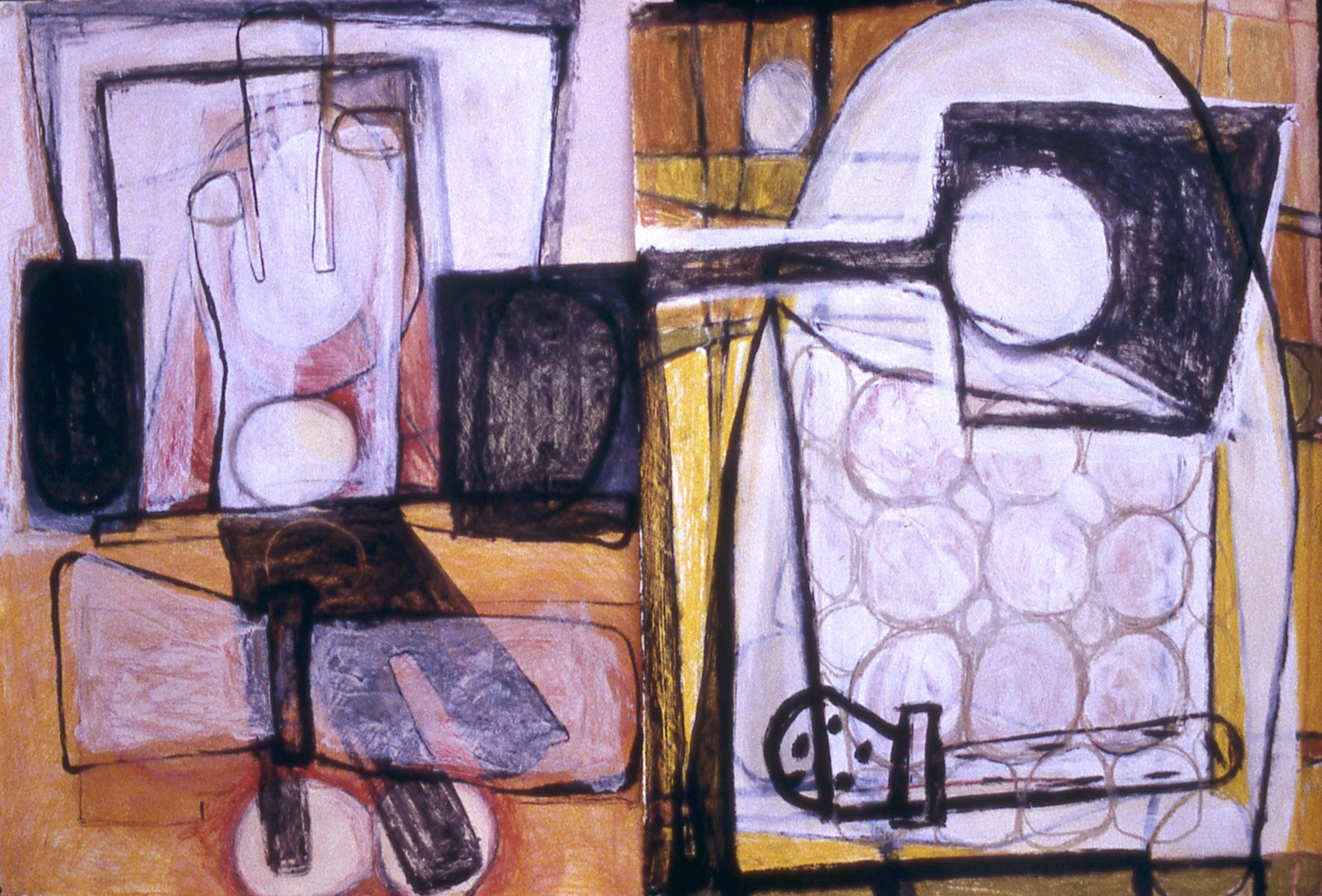 'Echo, Shadow + Me', 60" x 40", mixed media on paper