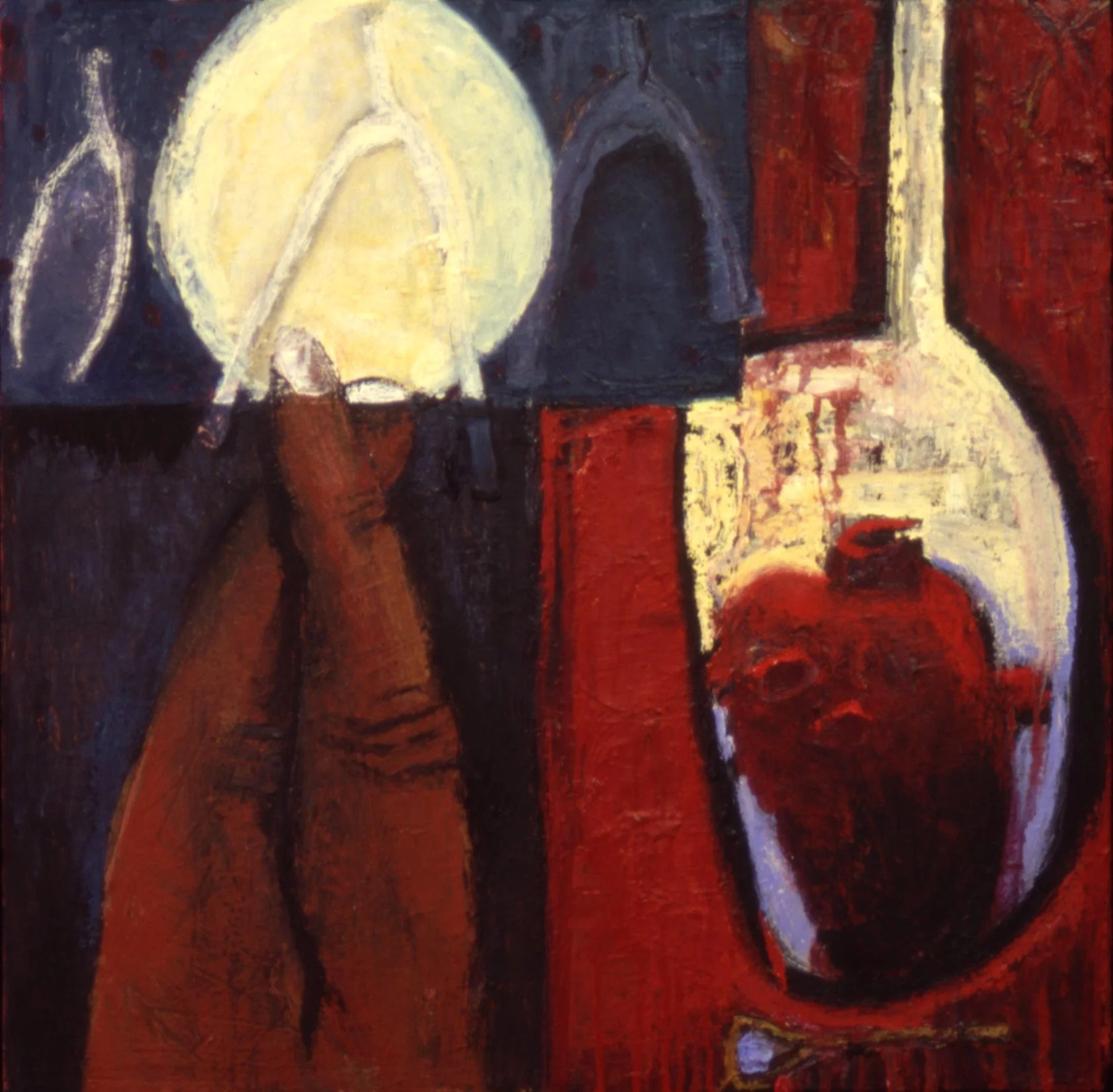 'Untitled Wish', 22" x 22", encaustic + oil on canvas, 1998 (private collection)
