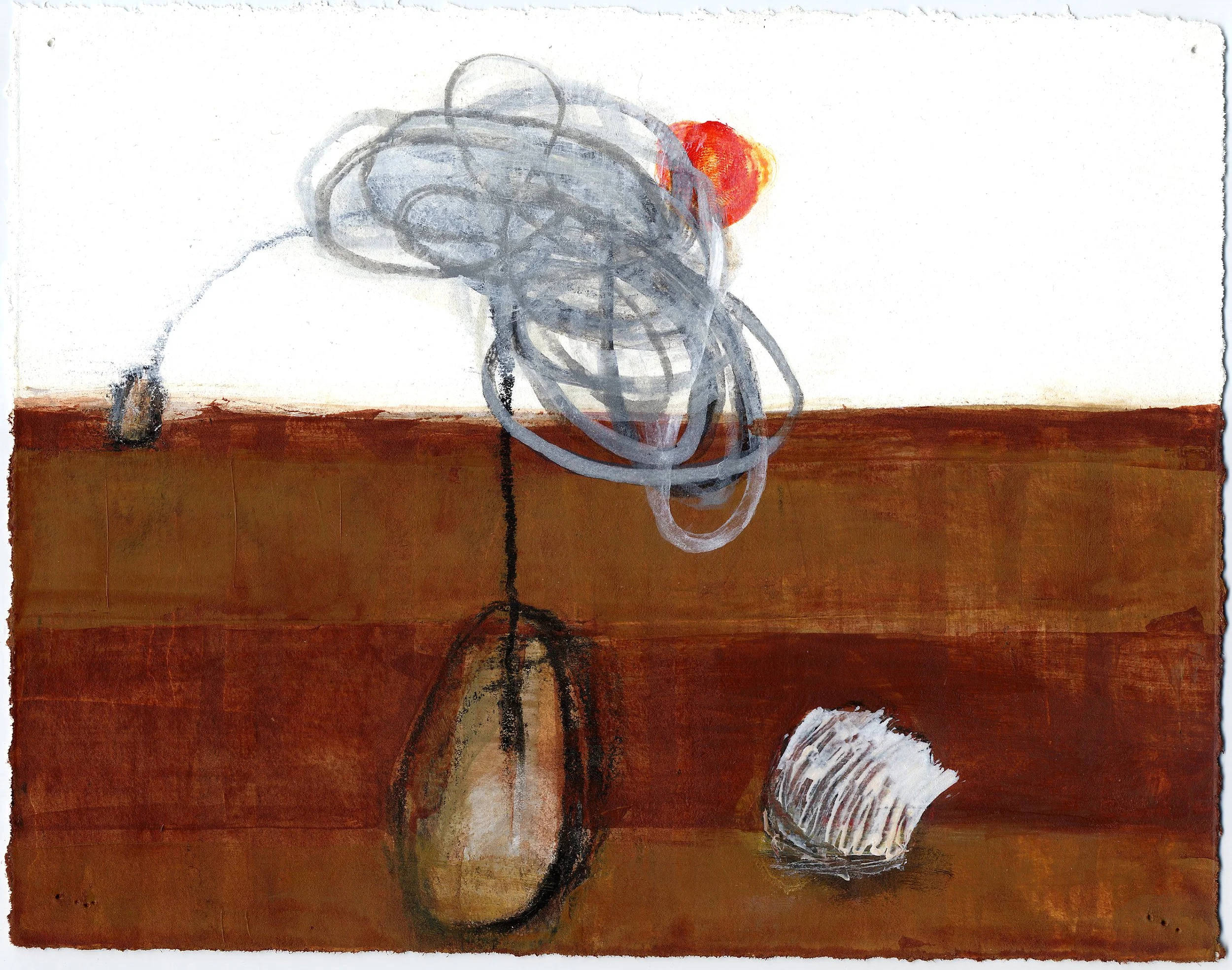 'Age of Iron II' (five ages of man) 8" x 6" mixed media on paper (private collection)