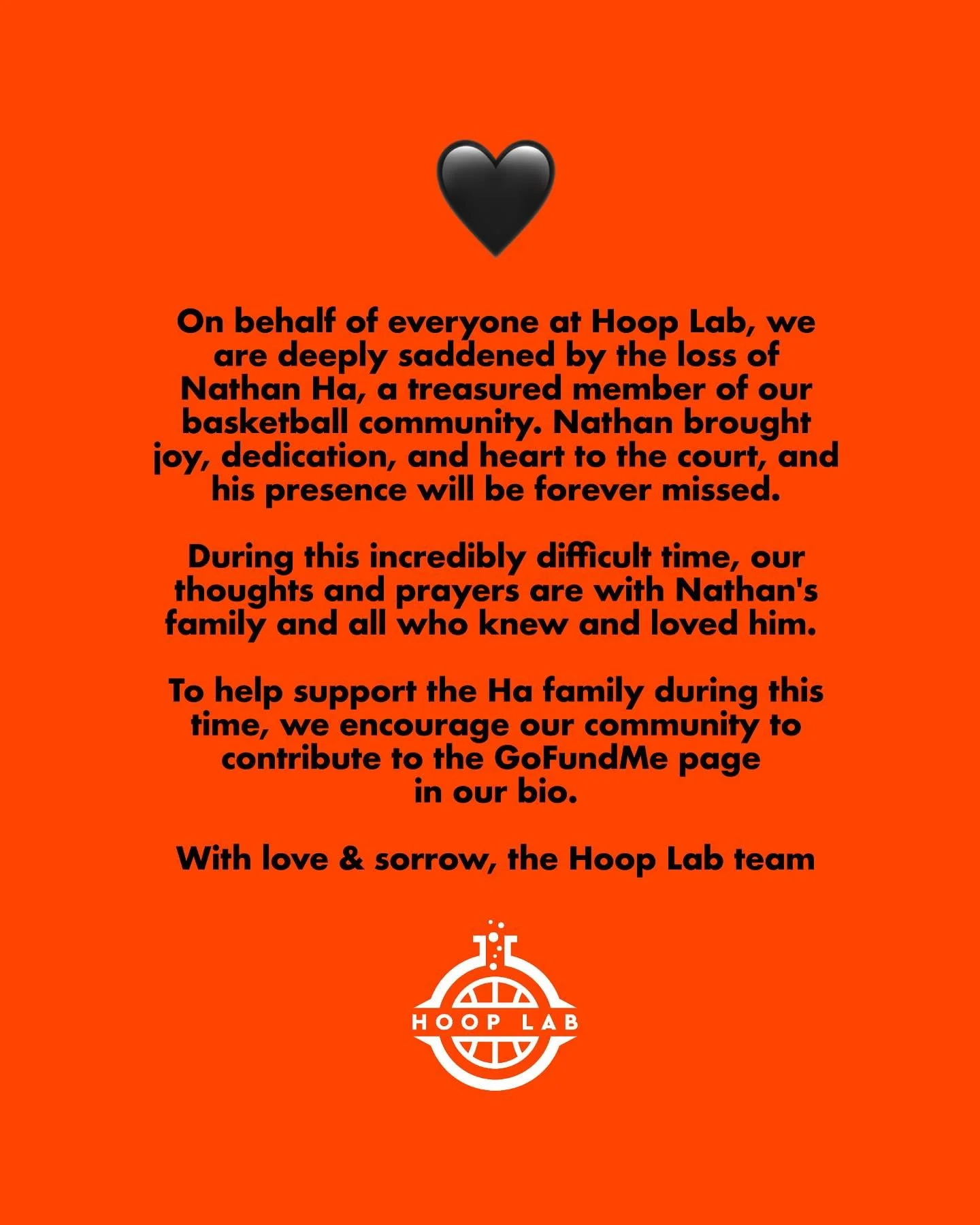 In loving memory of Nathan Ha, a beloved member of our Hoop Lab community. 🖤 To help support the Ha family, please consider donating through the GoFundMe link in our bio.