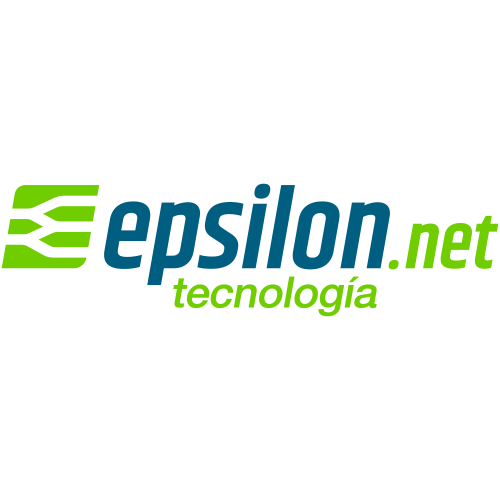Logotipo de epsilon.net con el texto 'tecnología' debajo.