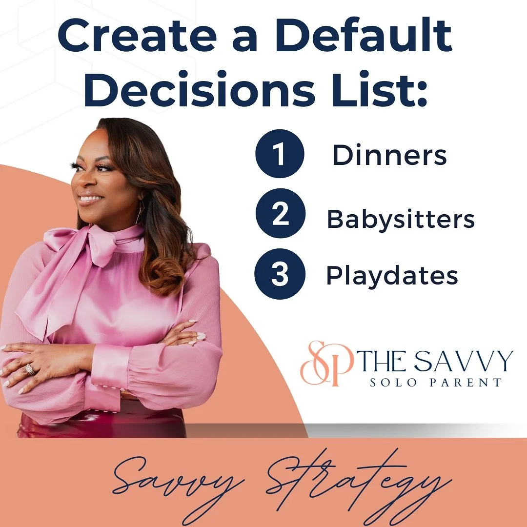 Parenting Hack: Decision fatigue is real — especially when you’re solo!
Try this:
ππ½ Create a Default Decisions List
Because fewer choices = less stress.
Here’s how:
Pick 3–5 go-to dinner options (no thinking required)