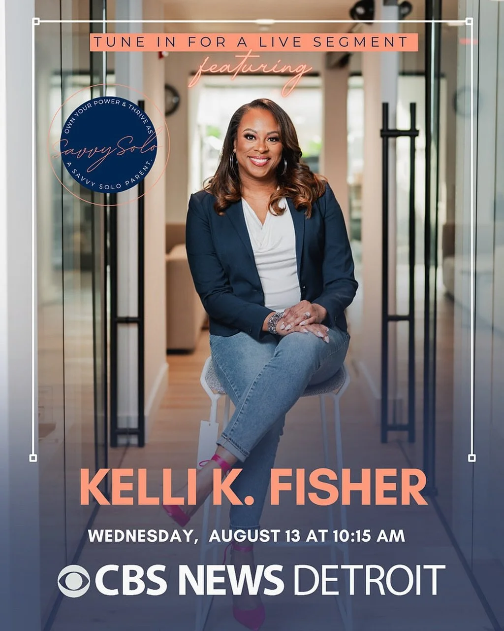 IM GOING LIVE IN ONE HOUR!
Time: 10 AM EST
Where: DETROIT folks — catch me on Channel 62!
Not local? Check your online listings to watch!
I’ll be sharing practical, real-life strategies to help solo parents (and your amazing kids) st
