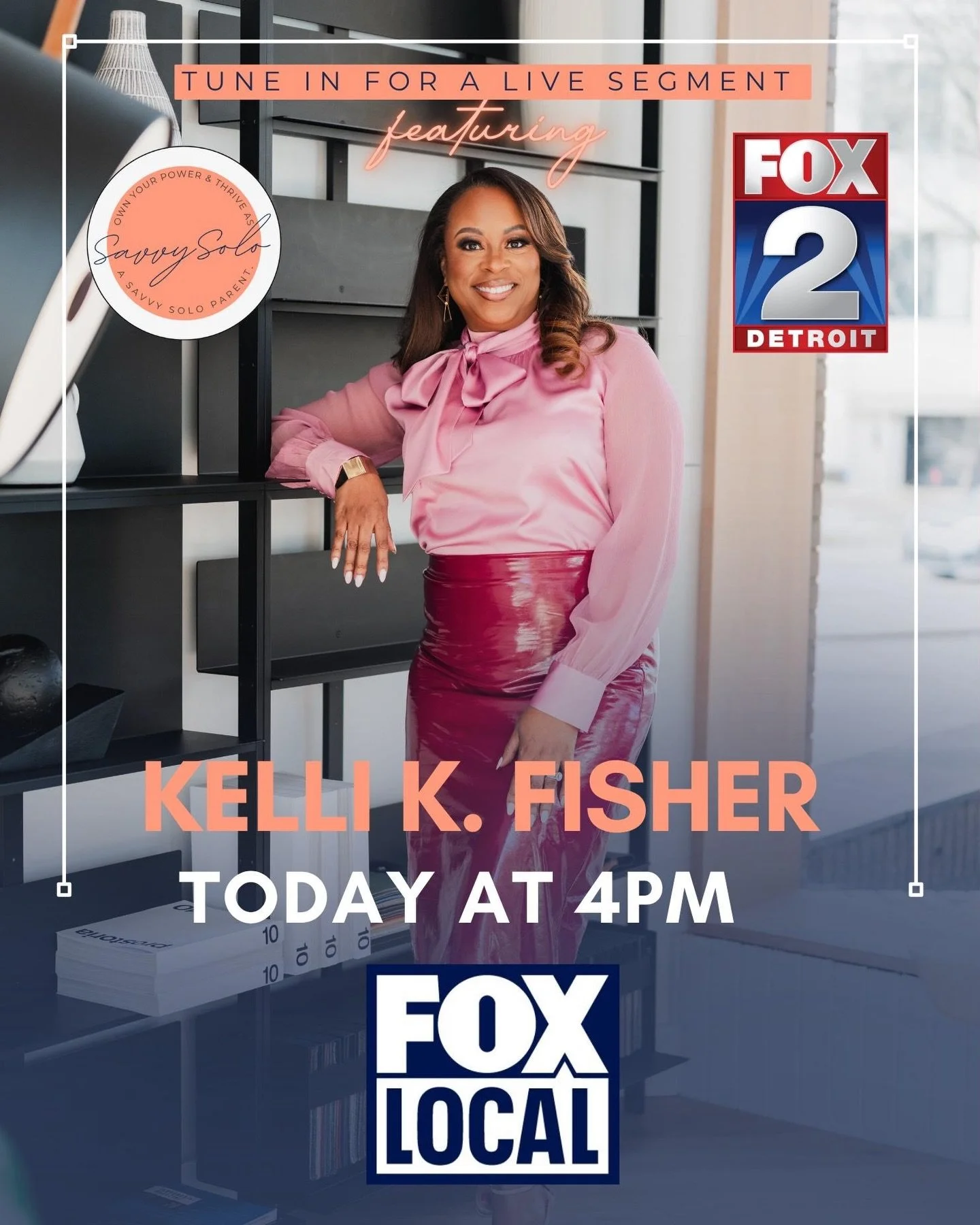 LIVE TODAY!
@kellikfisher &mdash; your Savvy Solo Parent Cheerleader &mdash; is hitting the airwaves!

Catch me TODAY on @fox2detroit  during the 4 PM EST hour as I break down:

A Solo Parent&rsquo;s Guide to a Stress-Free Thanksgiving
Because the ho
