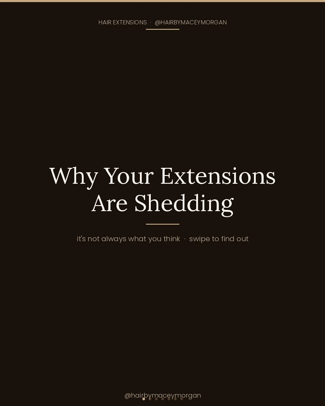 Shedding strands and panicking? Let&rsquo;s talk about what&rsquo;s actually going on. 👇
 
A little shedding is totally normal, but excessive shedding almost always comes down to one of these 5 reasons. Swipe to find out which one might apply to you
