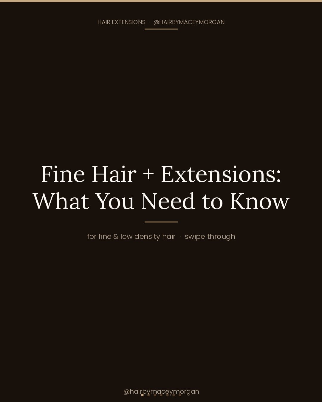 If you have fine or low density hair and you&rsquo;ve been told extensions will damage your hair or won&rsquo;t work for you, I&rsquo;m here to tell you that&rsquo;s not the whole story. 💛
 
Fine hair IS an ideal candidate for extensions... when the