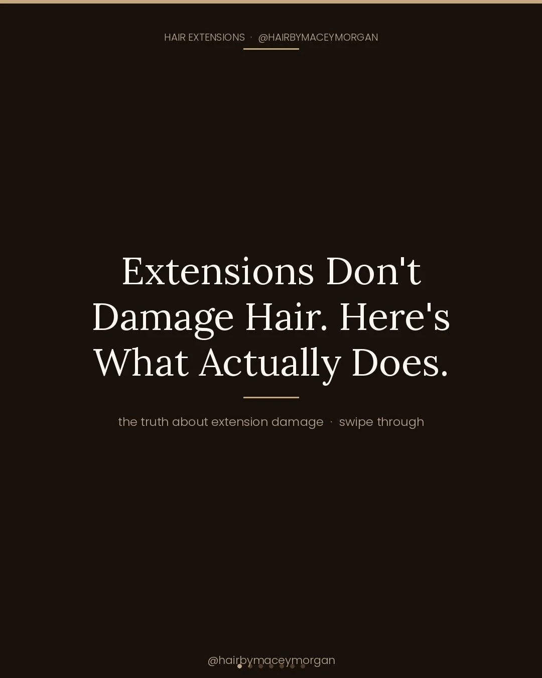 Let me be honest with you: extensions don&rsquo;t damage hair. Poor application, wrong method selection, and neglect do. 💬
 
This is the most common misconception I hear as an extension specialist, and it&rsquo;s one I&rsquo;m passionate about clear