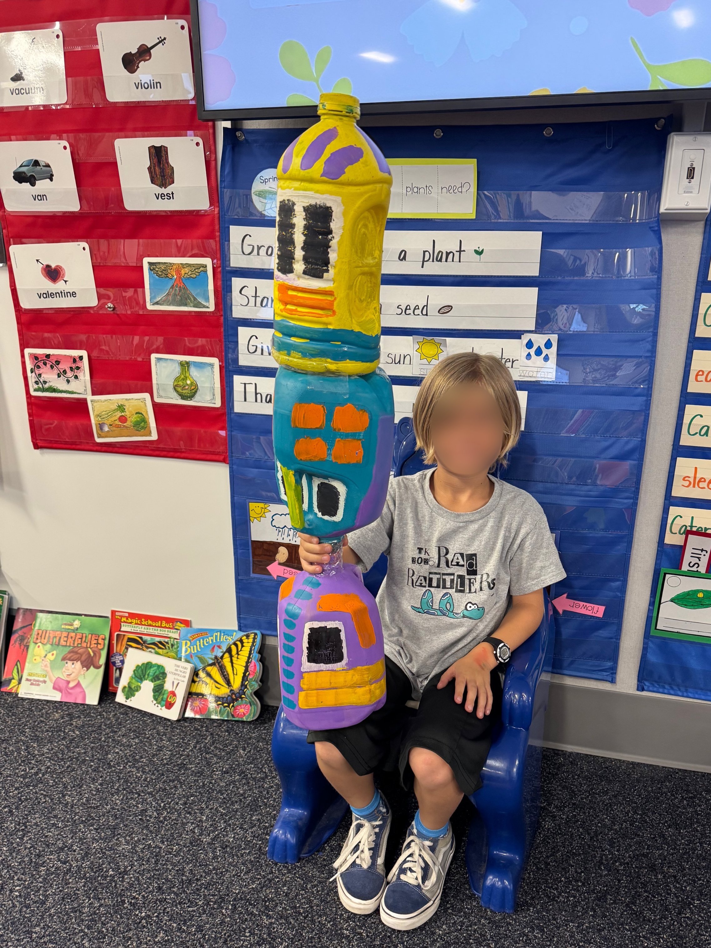 Another wonderful creation from our Earth Day recycling project.