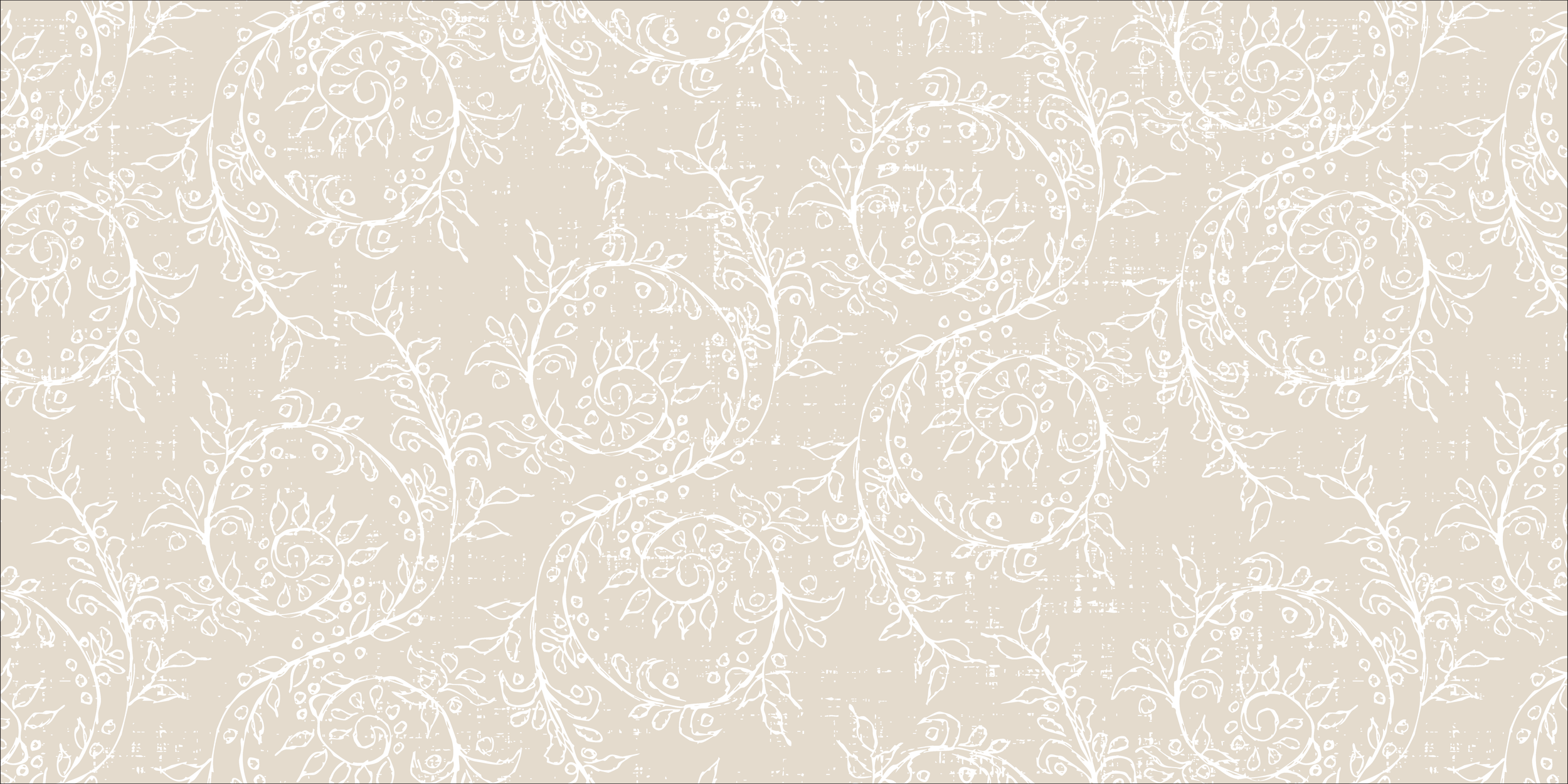 Gold damask vines on ivory ground, hand-drawn grove vine pattern with classic elegance by Raspberry Tapestry