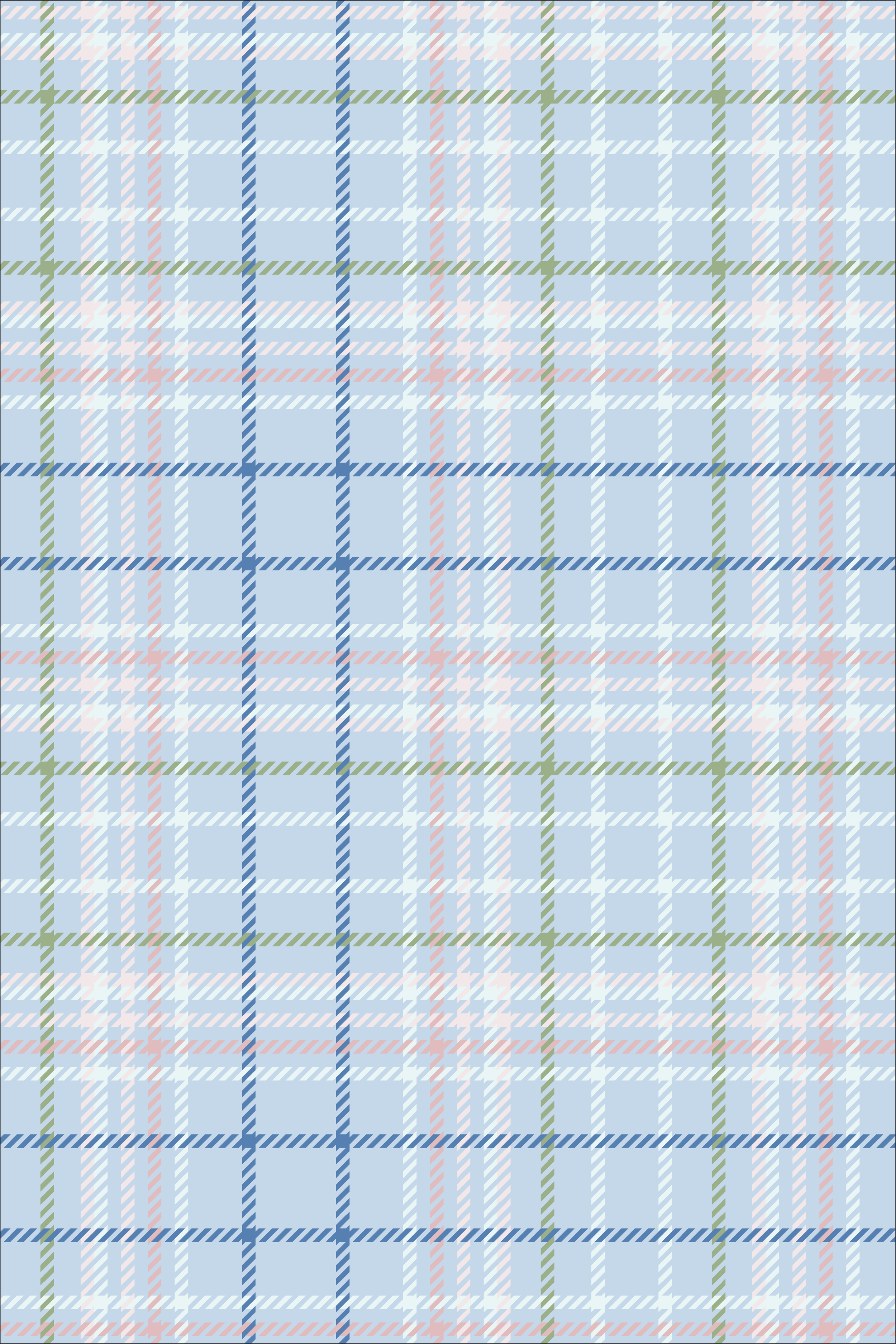 Soft woven plaid in blue pink and green tones, classic and versatile coordinate for Sweet Girl collection