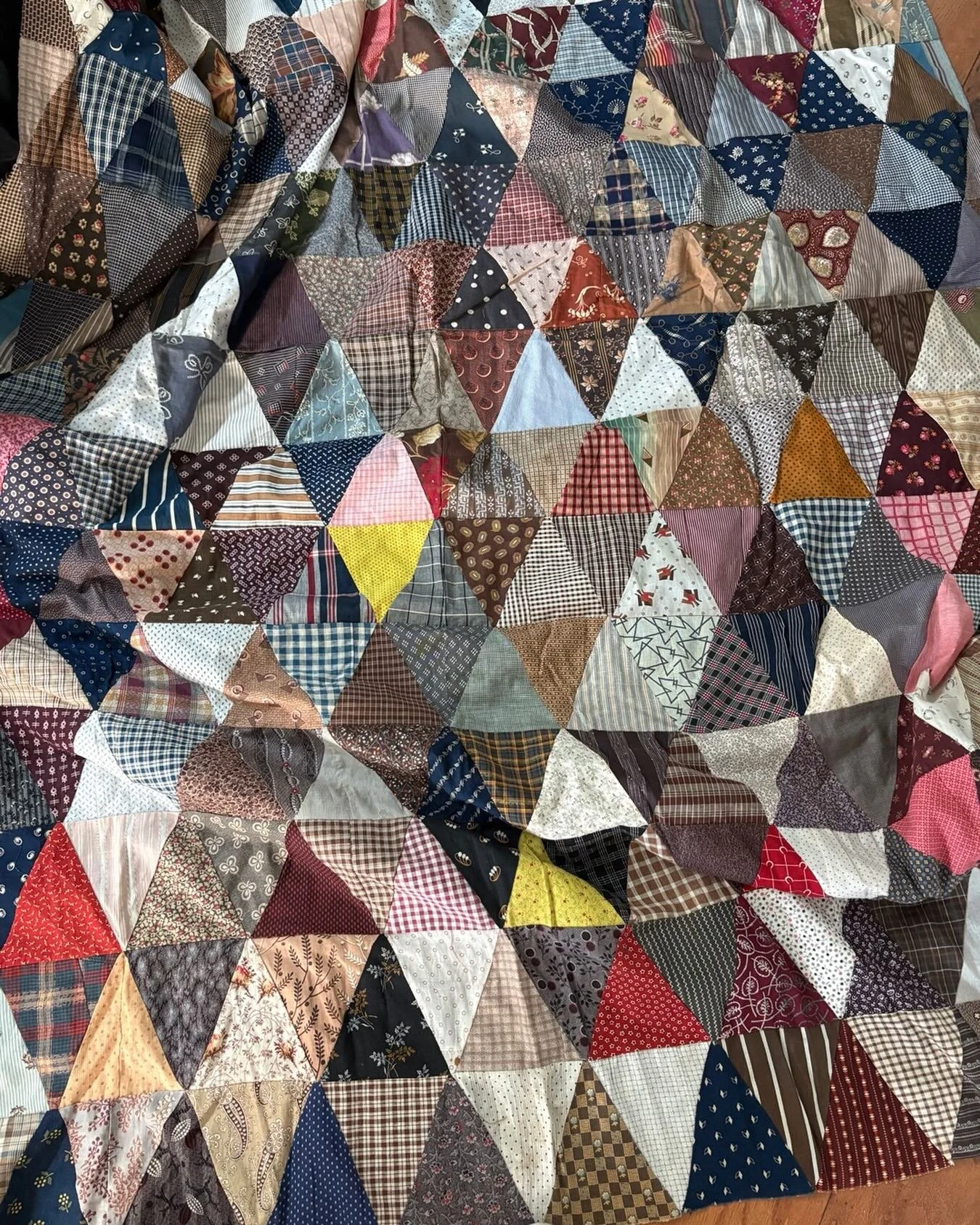 Wonderful pyramid quilt added to our growing collection