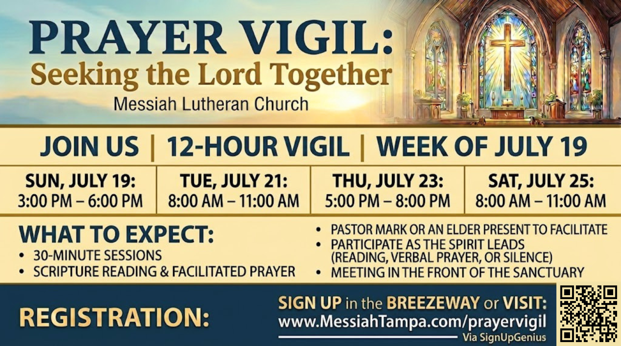 Prayer Vigil:  Seeking the Lord Together