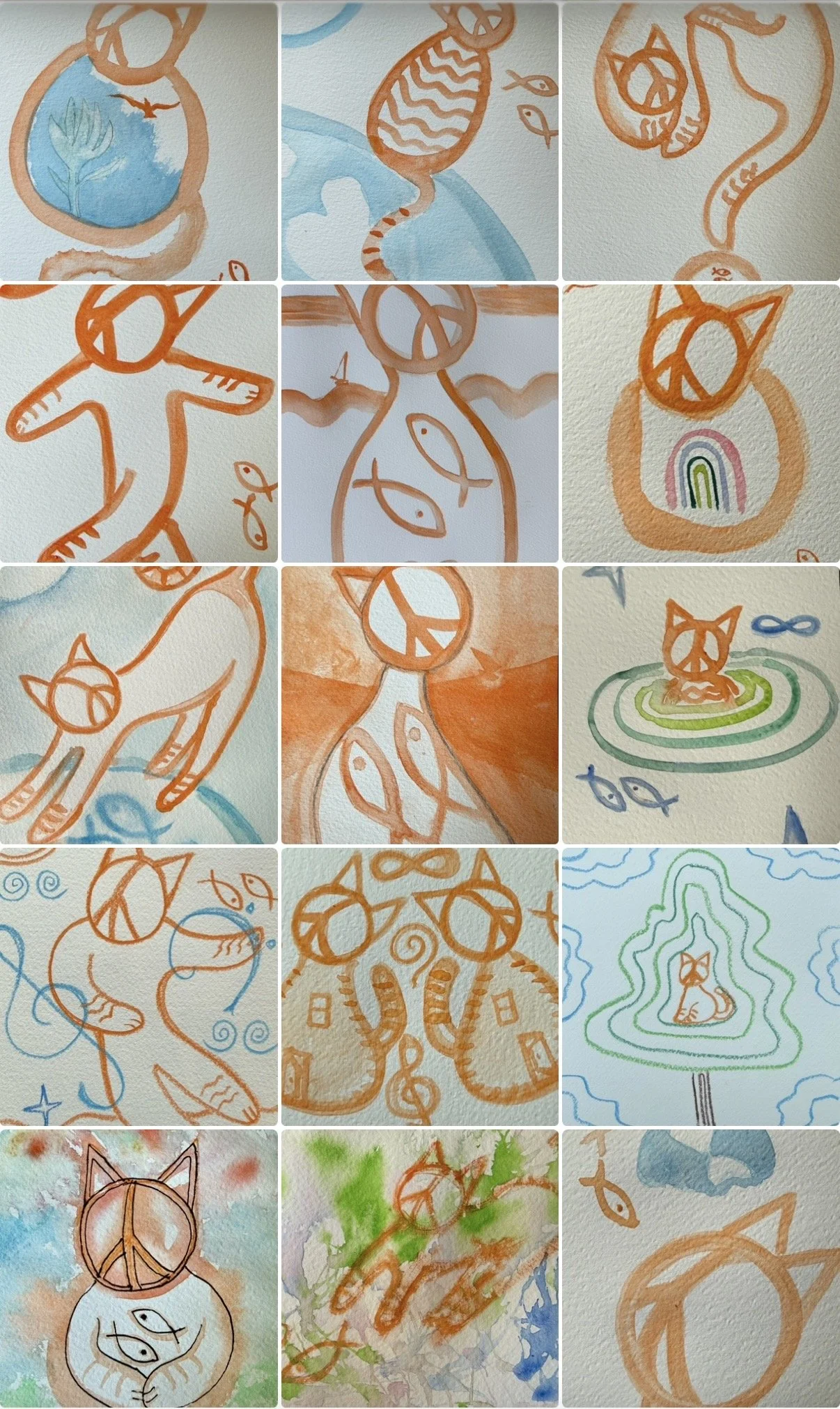 peace cat by Harry Yu