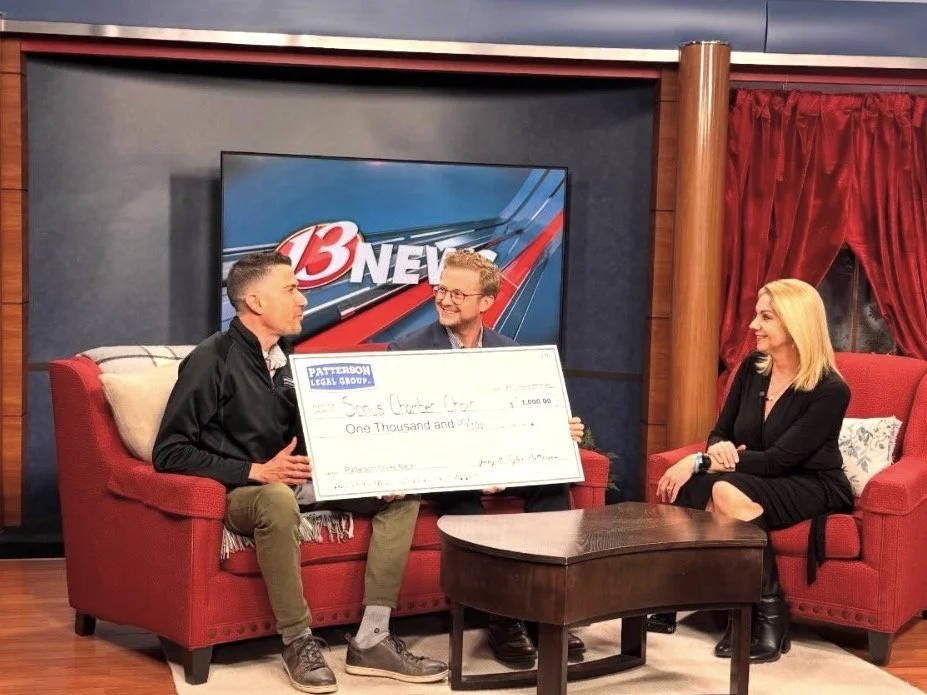 Patterson Legal Group Supports Sonus Chamber Choir with $1,000 Gift and Local Television Feature
