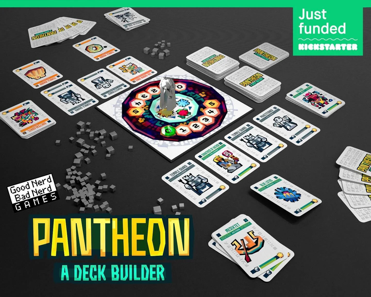 🙌 Pantheon A Deck Builder &mdash; FUNDED on Kickstarter with 5 days to go!

A HUGE THANK YOU to all who have supported this dream! We at Good Nerd Bad Nerd Games cannot wait to get this game to production and into your hands! 

❓WHAT IS PANTHEON❓
P
