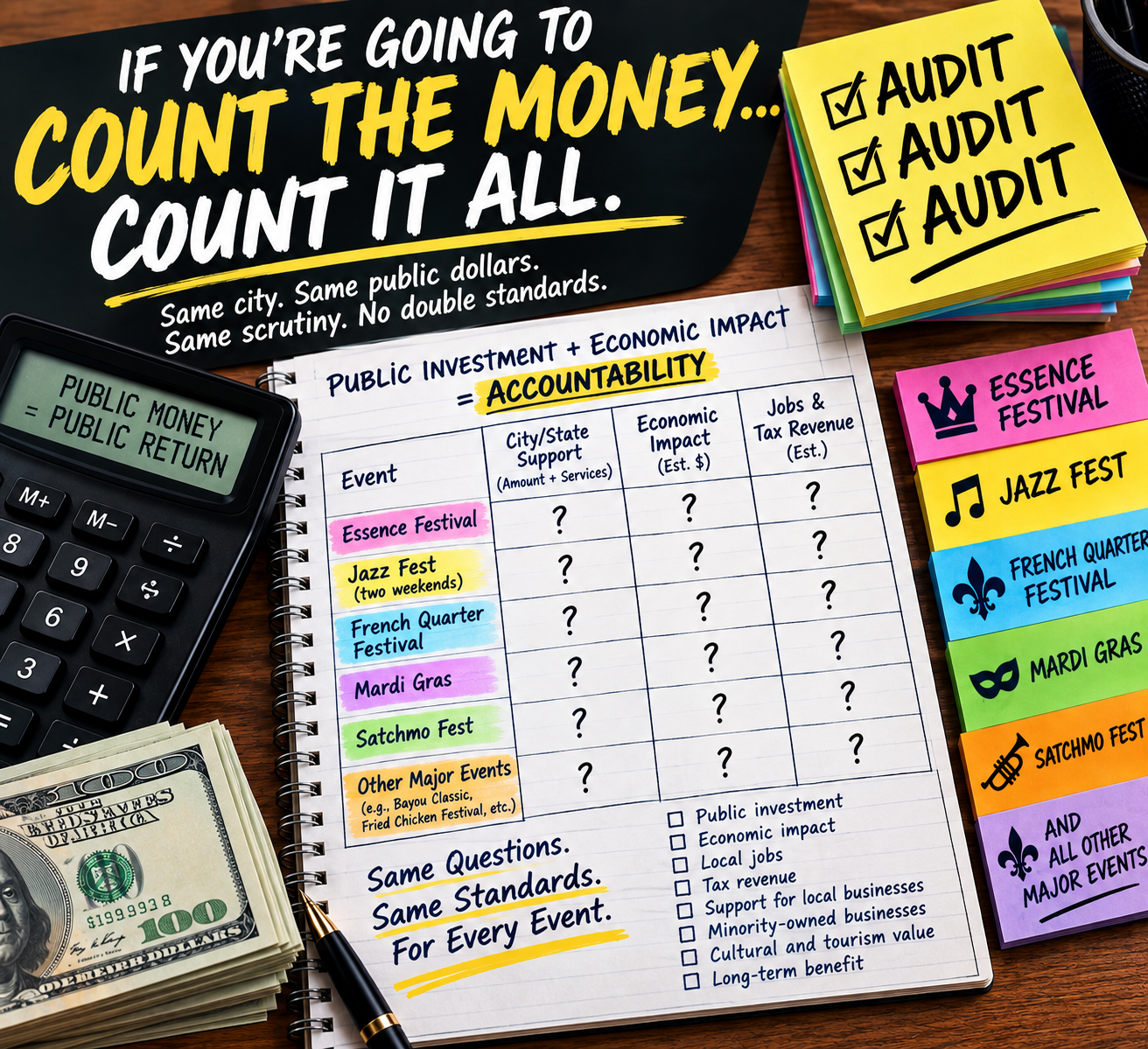 Somebody Has to Say It: If We’re Going to Count the Money, Count It All