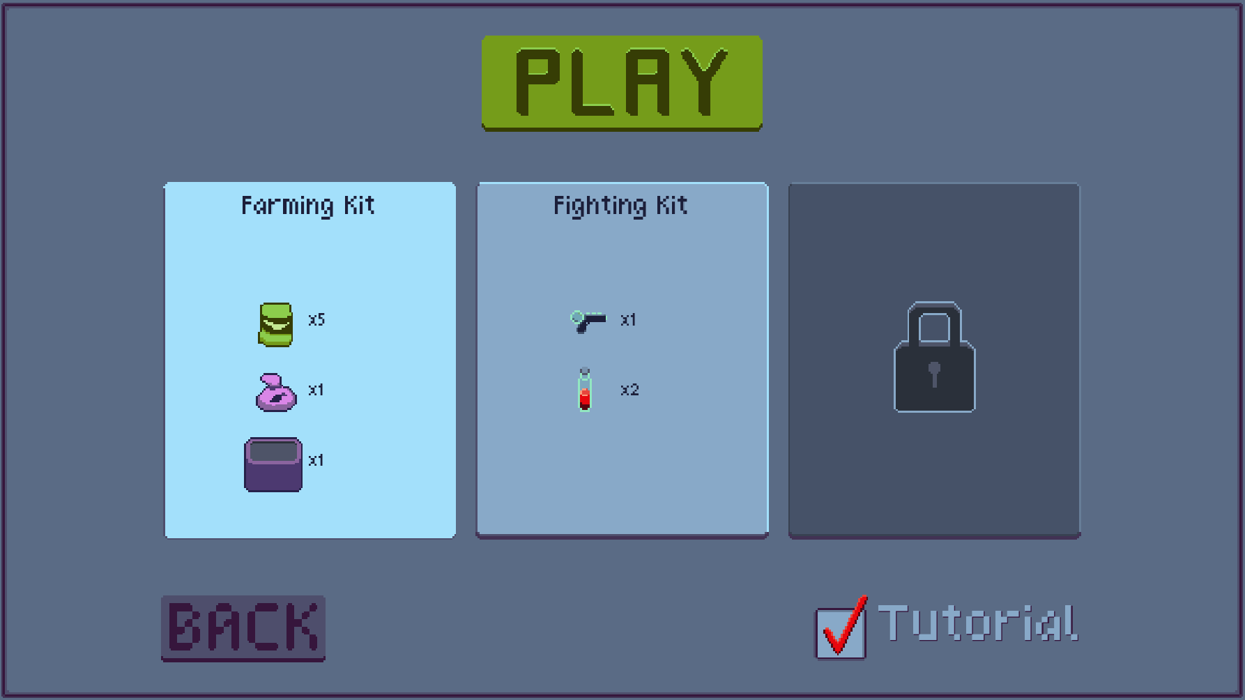 Dev Log: Equipment Selection Menu