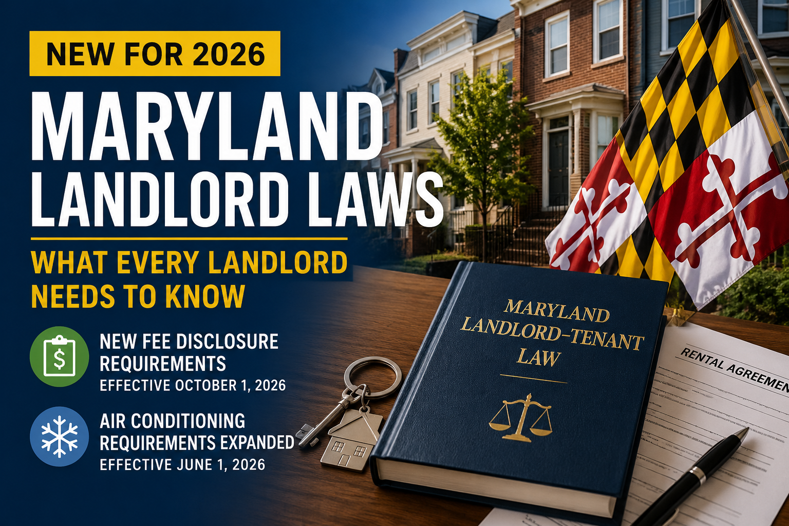 New Maryland Landlord Laws Taking Effect in 2026: What Every Property Owner Should Know
