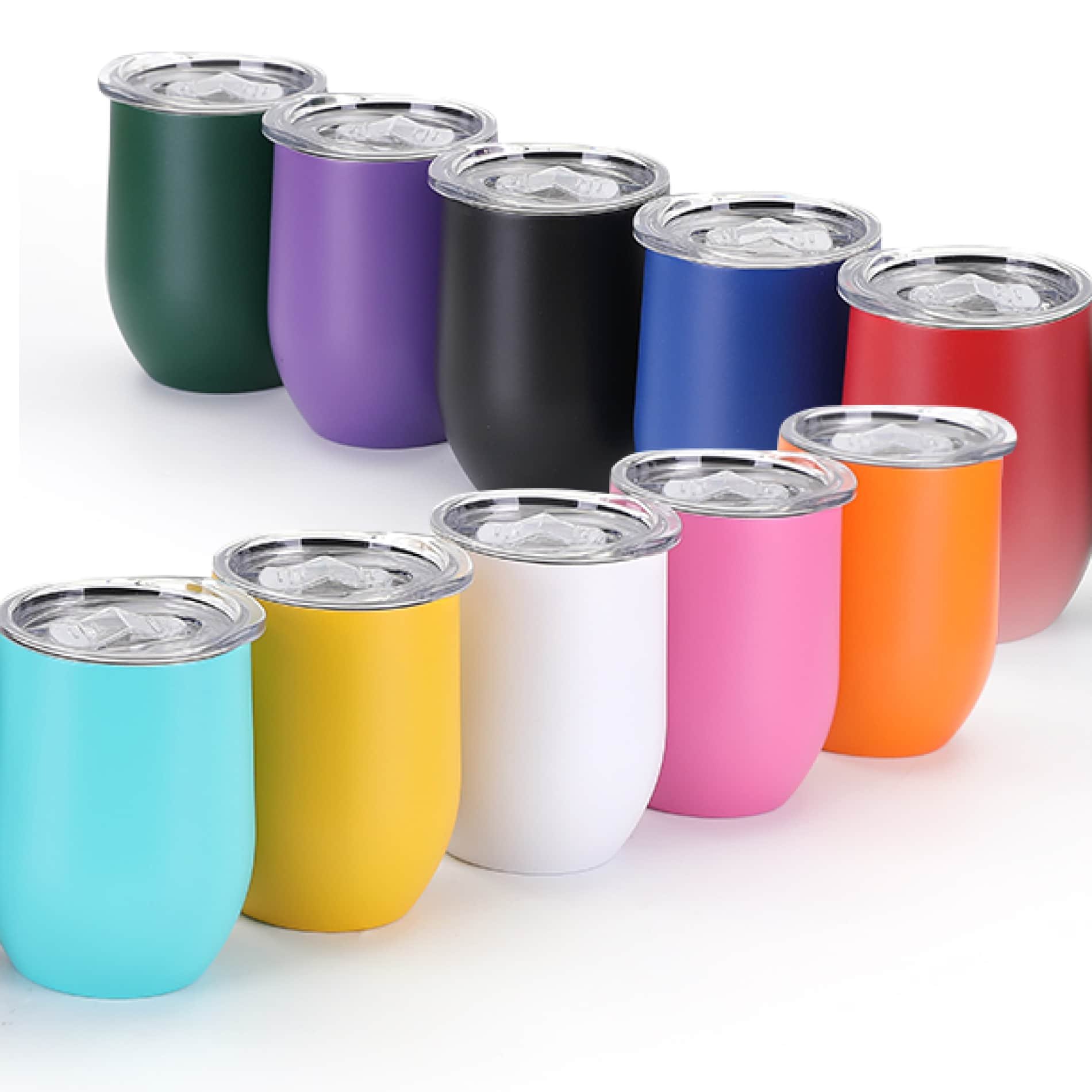 12oz Powder-Coated Wine Tumbler