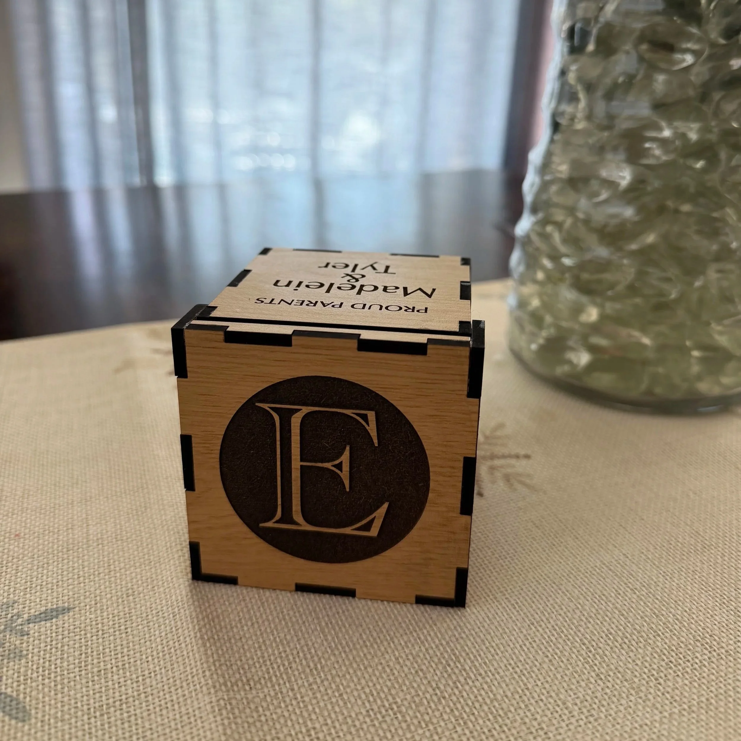 Personalized Wooden Memory Block