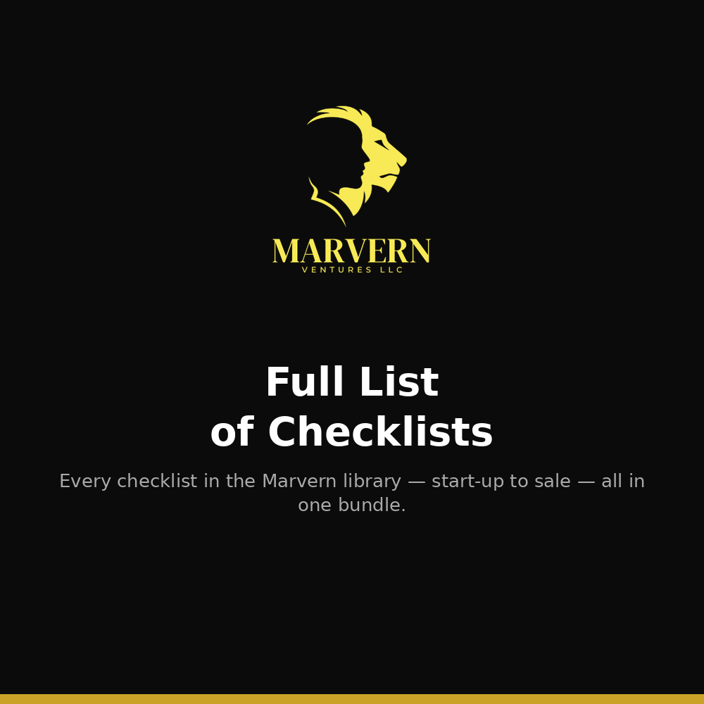 Full List of Checklists